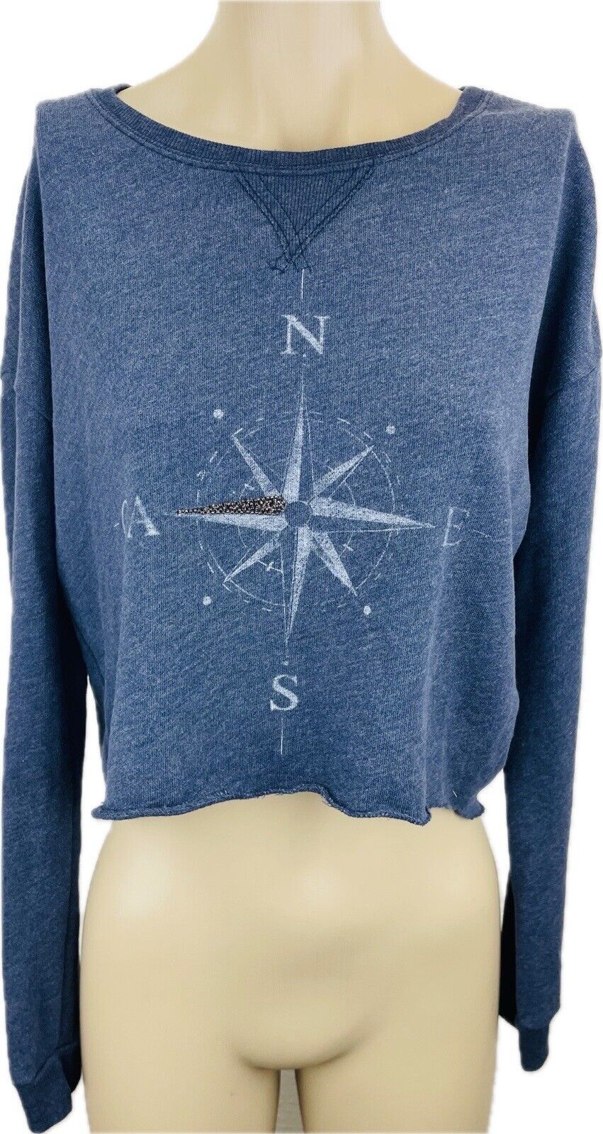 Hollister Pullover S Bauchfrei Damen Frauen Sweatshirt Shirt Top Oversize Pulli