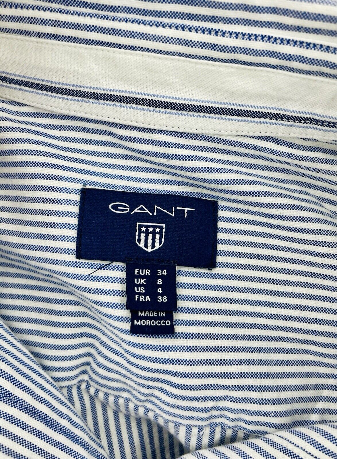 GANT Bluse Gr. S 34 Oxford Damen Hemdbluse Sweatshirt Frauen Poloshirt Hemd