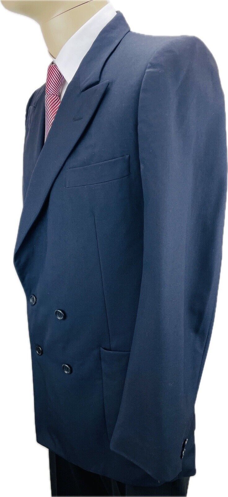 BURBERRY Doppelreiher 48 Herren Sakko Jacke Jackett Clubblazer Anzug Vintage