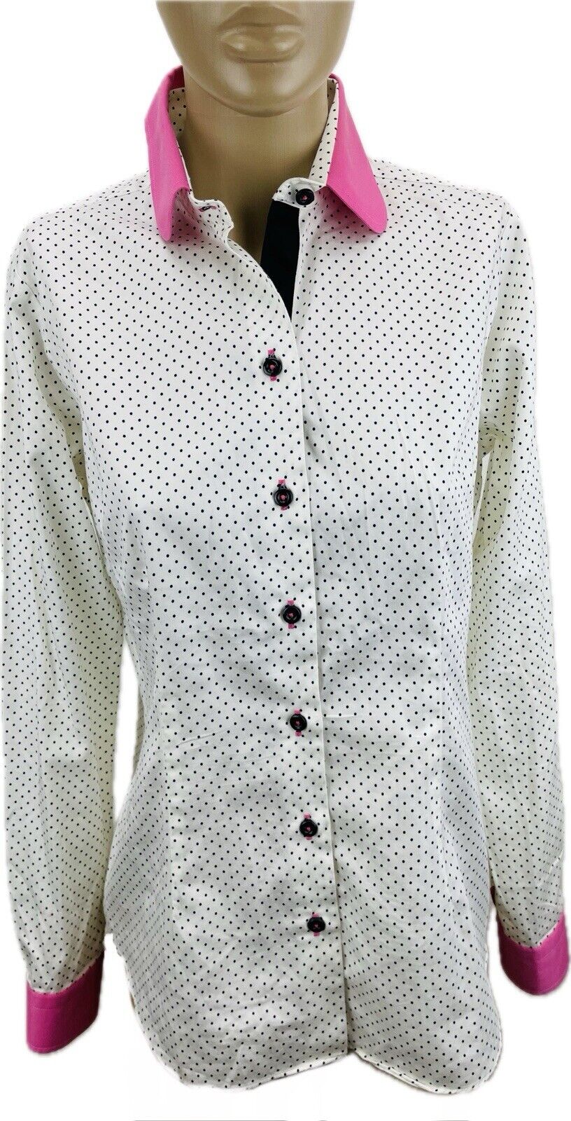 Leinberg Bluse 38 M Damen Hemdbluse Sweatshirt Frauen Poloshirt Hemd Luxus