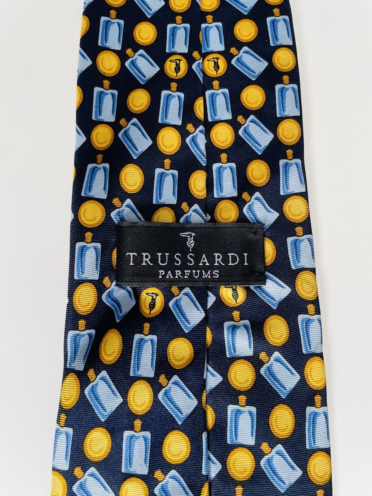 Trussardi Seidenkrawatte Herren Krawatten Tie Binder Schlips Vintage Parfüm