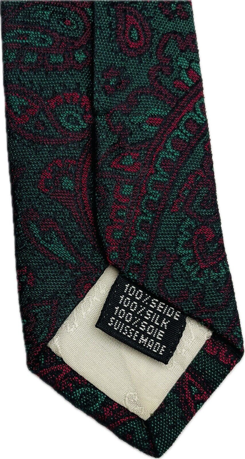 Van Laack Seidenkrawatte Herren Krawatten Tie Schlips Vintage Paisley Grün