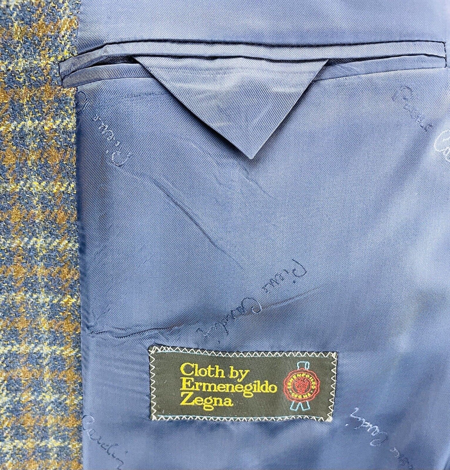 Ermenegildo Zegna Tweedsakko 50 Mohair Herren Jackett Sakko Anzug Kariert Jagd