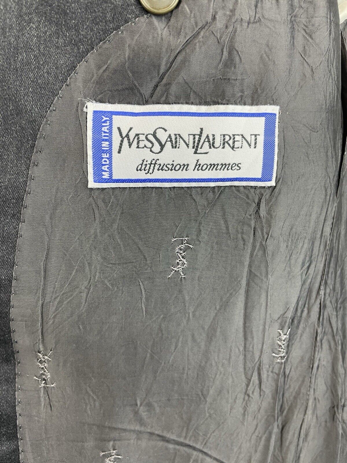 Yves Saint Laurent Sakko 48 Herren Jacke Jackett Anzug Clubblazer Vintage YSL