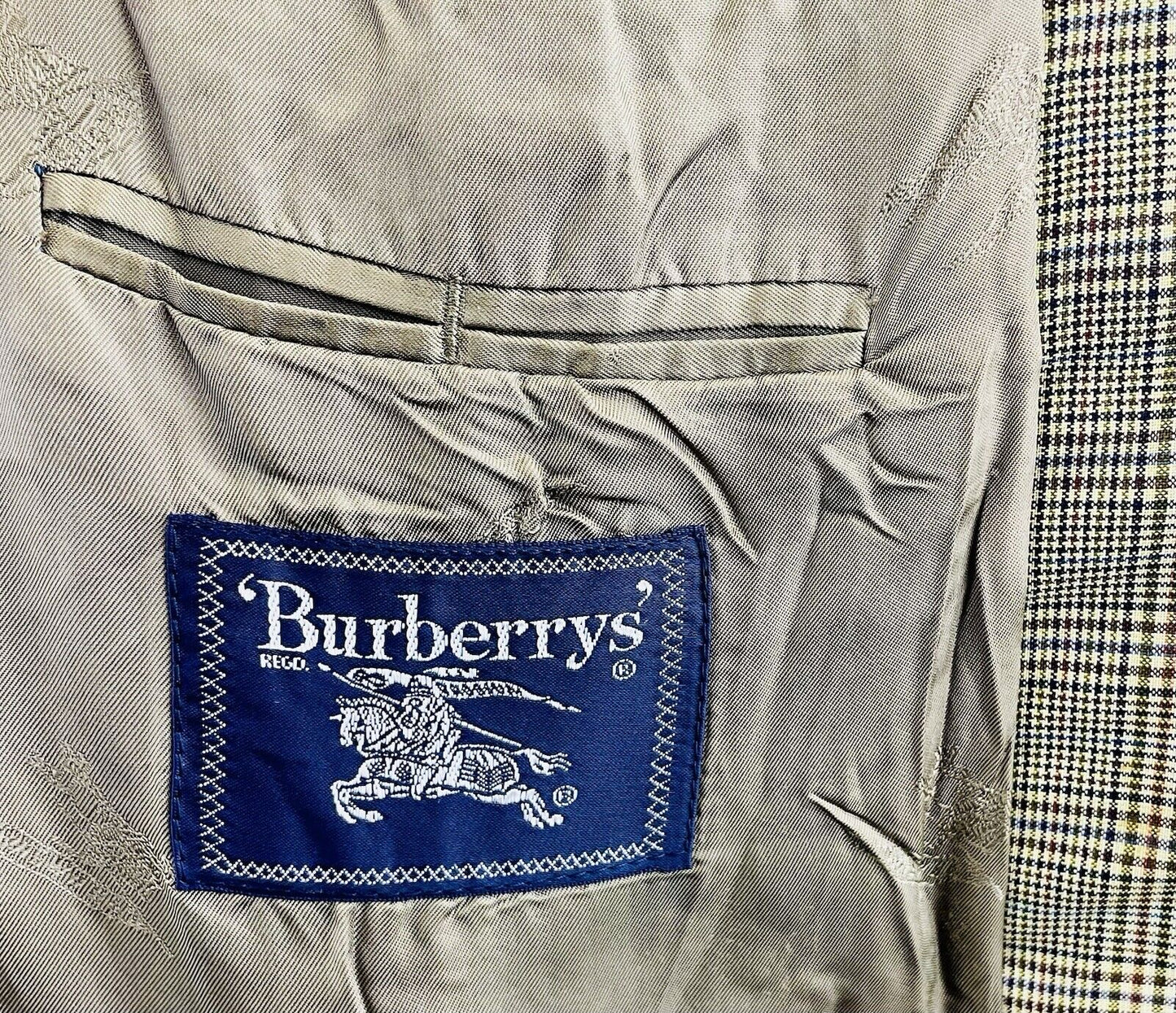 BURBERRY Sakko 52 Kariert Herren Jacke Jackett Sakko Anzug Jagd Tweed Vintage