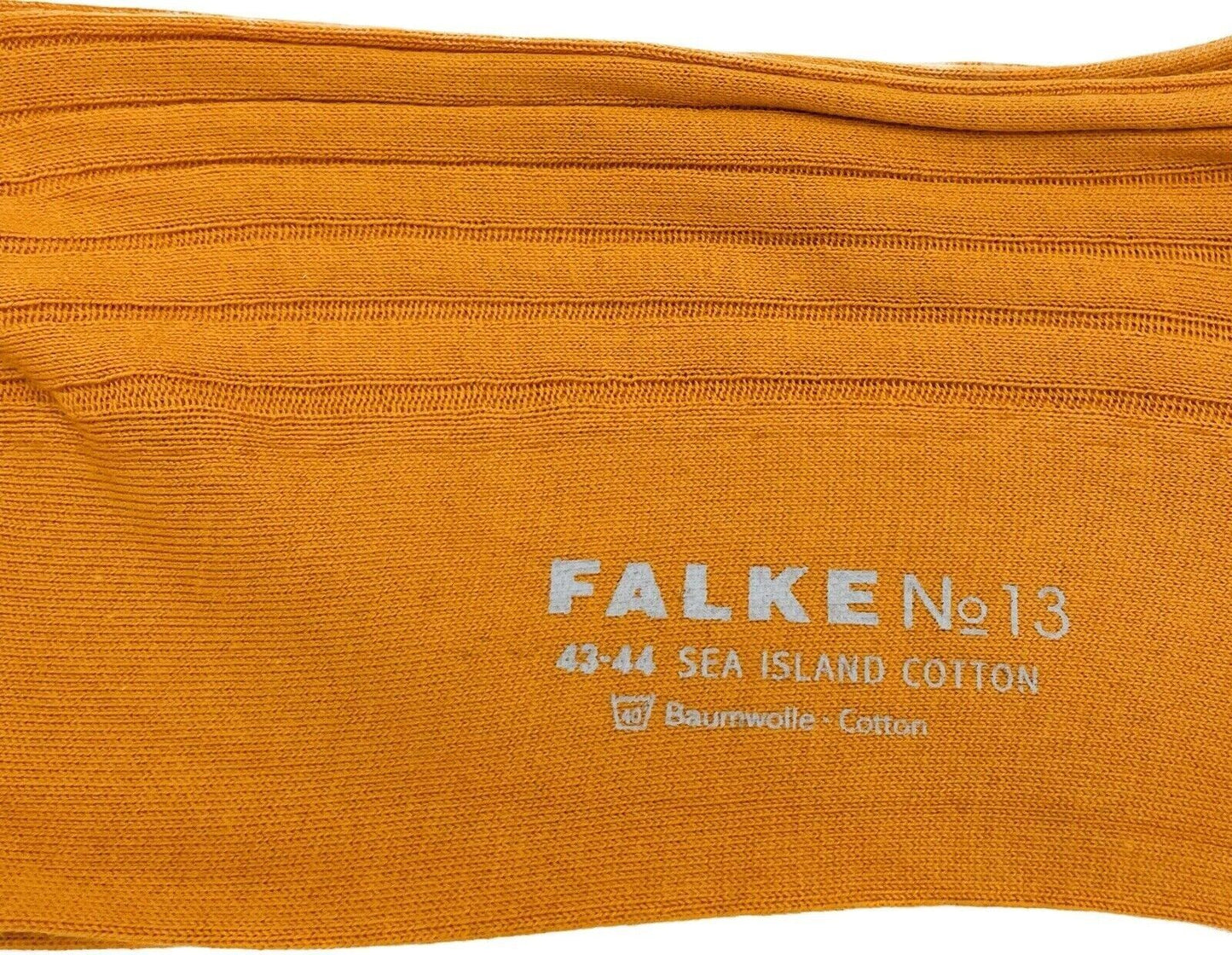 Falke No.13 Socken 43-44 Herren Kniestrümpfe Strümpfe Orange Sea Island Cotton