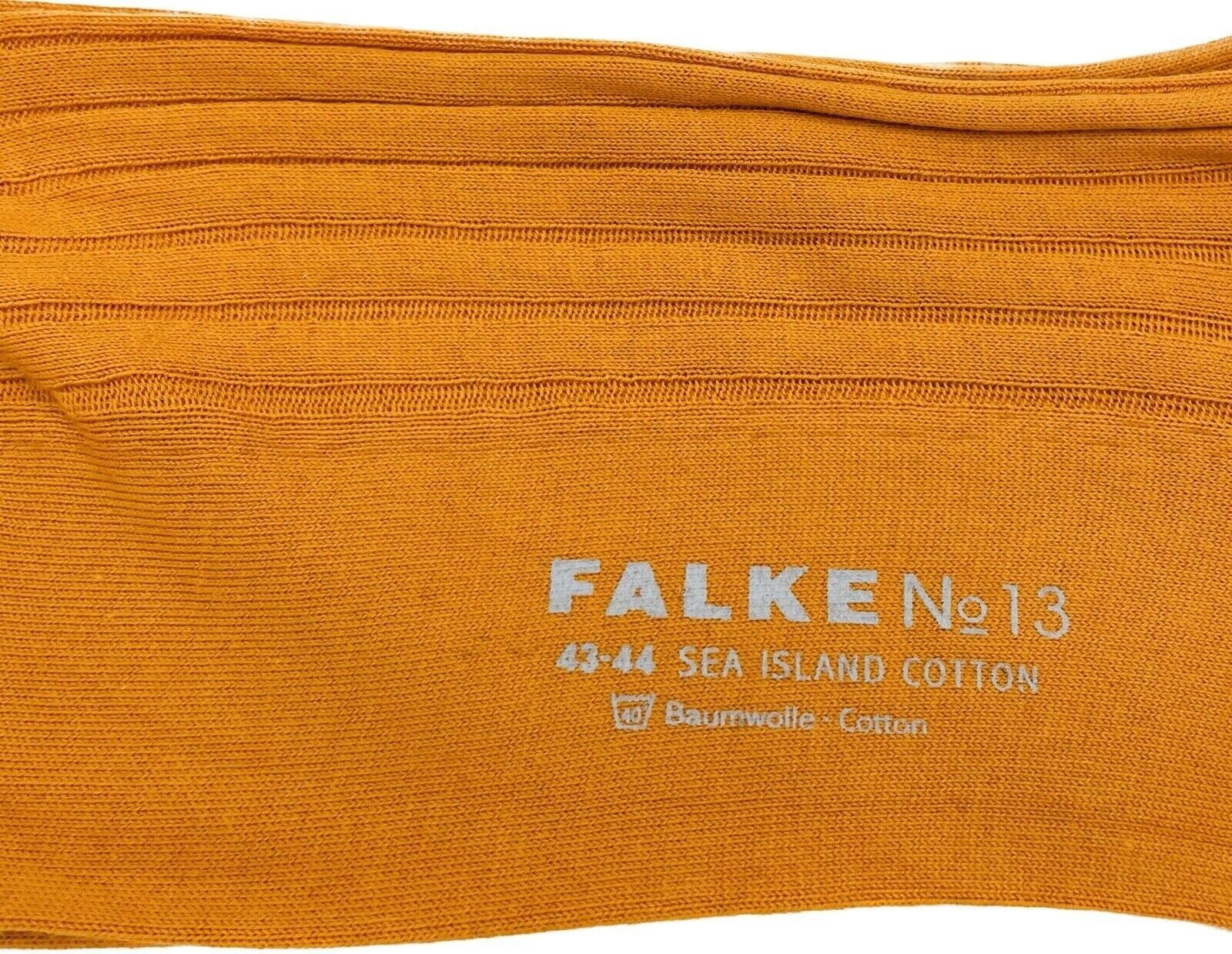 Falke No.13 Socken 43-44 Herren Kniestrümpfe Strümpfe Orange Sea Island Cotton