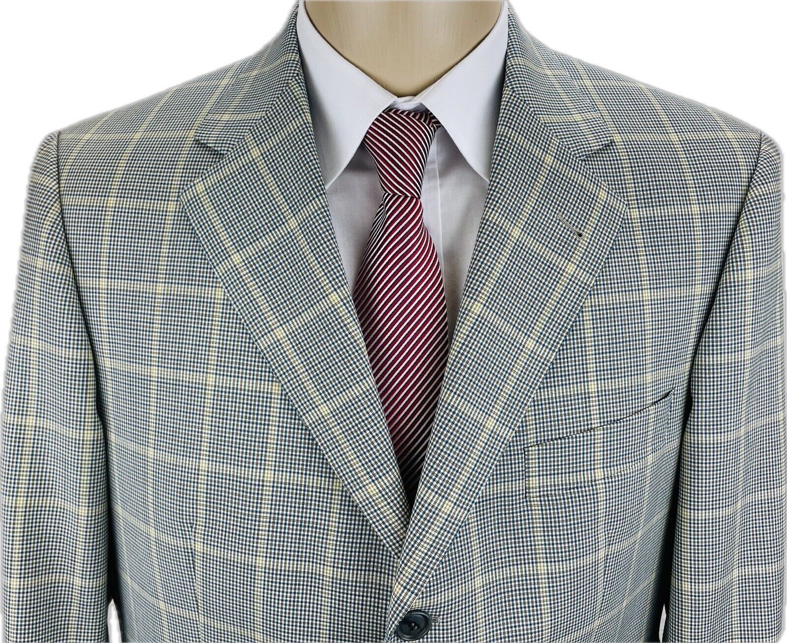 BURBERRY Sakko 50 Herren Jacke Männer Jackett Sakko Anzug Jagd Tweed Kariert Neu