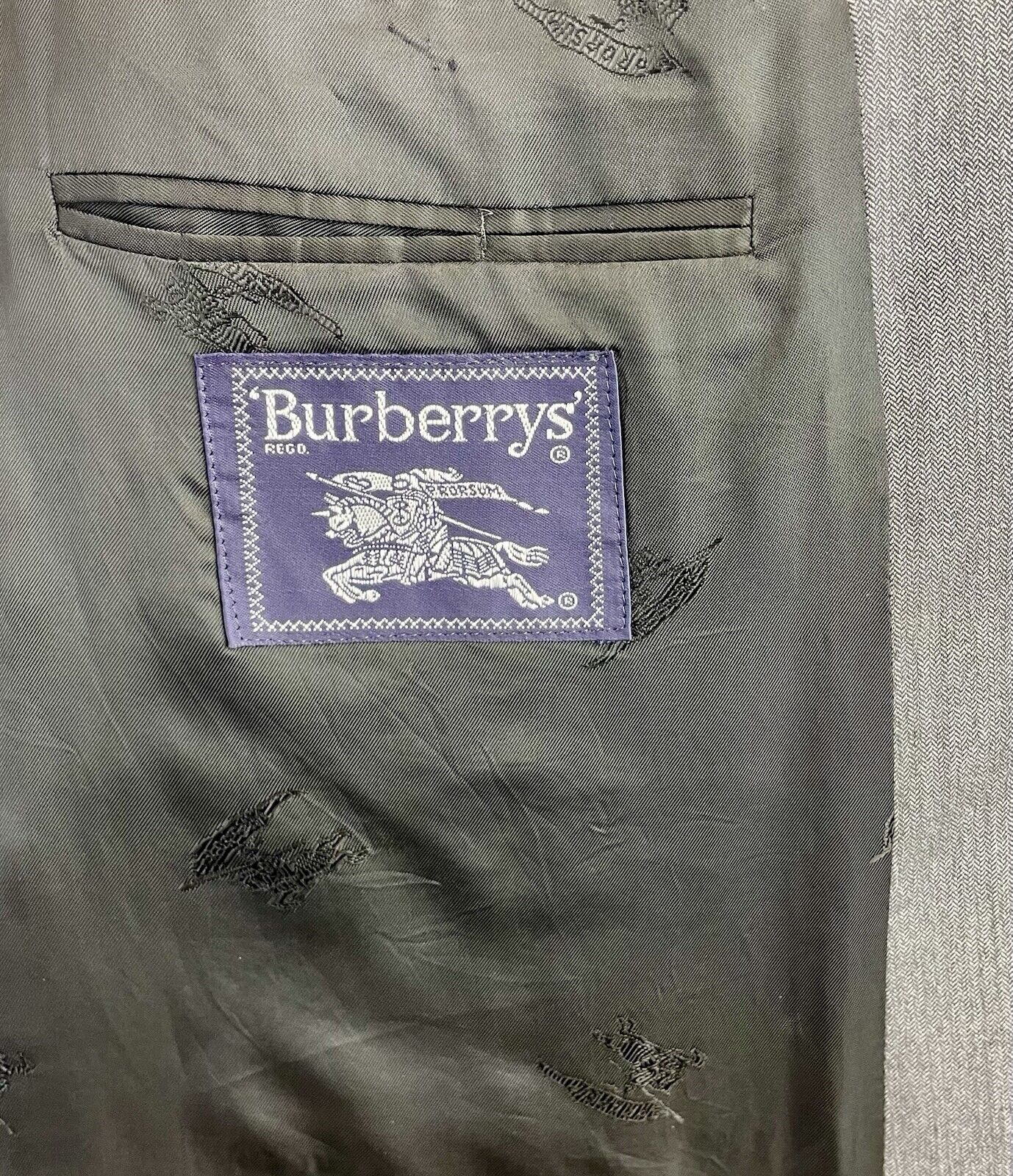 Burberry Anzug 54 Herren Anzüge Smoking Hose Sakko 2-Teiler Vintage Tweed Mantel