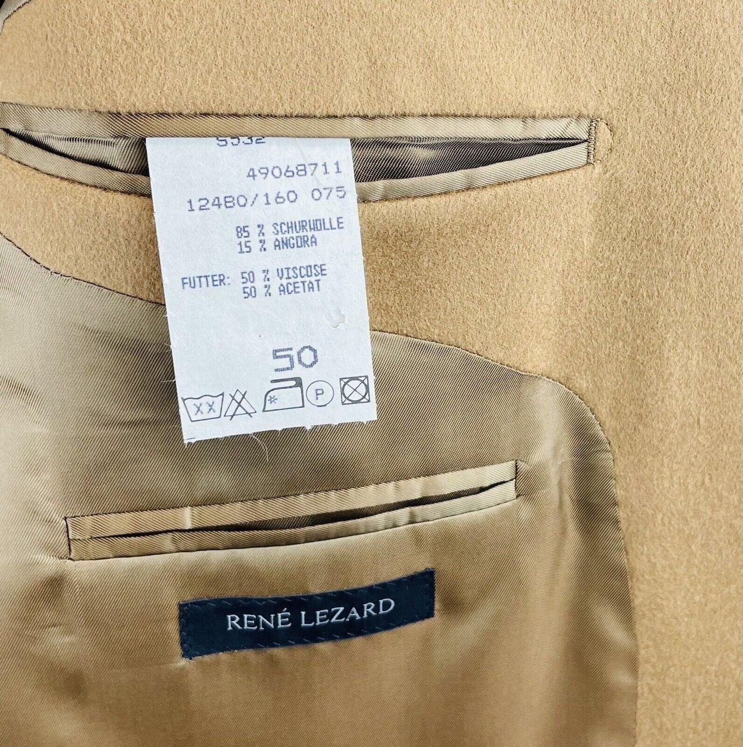René Lezard Sakko 50 Angorawolle Herren Männer Jackett Jacke Anzug Sakko Jagd