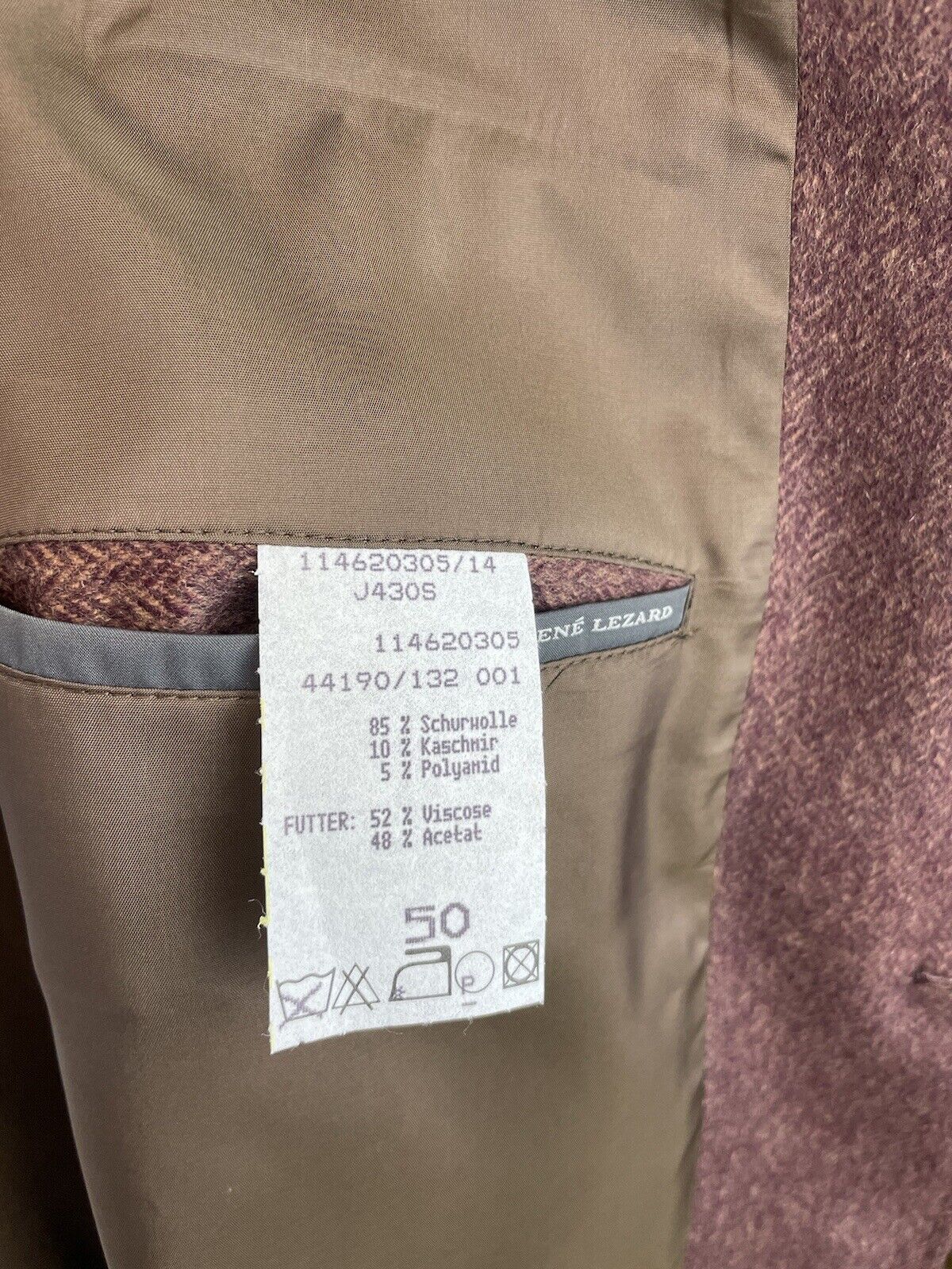 René Lezard Tweedsakko 50 Kaschmir Herren Männer Jackett Jacke Anzug Sakko Jagd