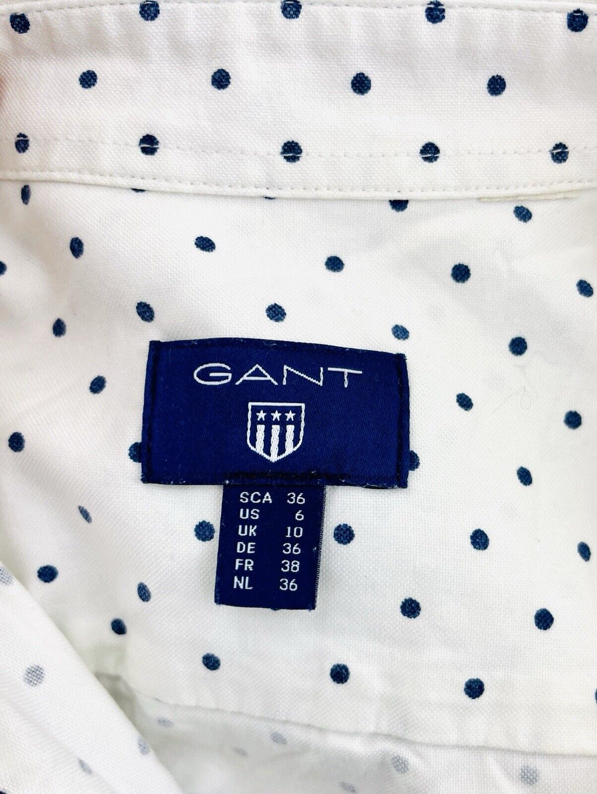 GANT Bluse Gr. S 36 Damen Hemdbluse Sweatshirt Frauen Poloshirt Hemd