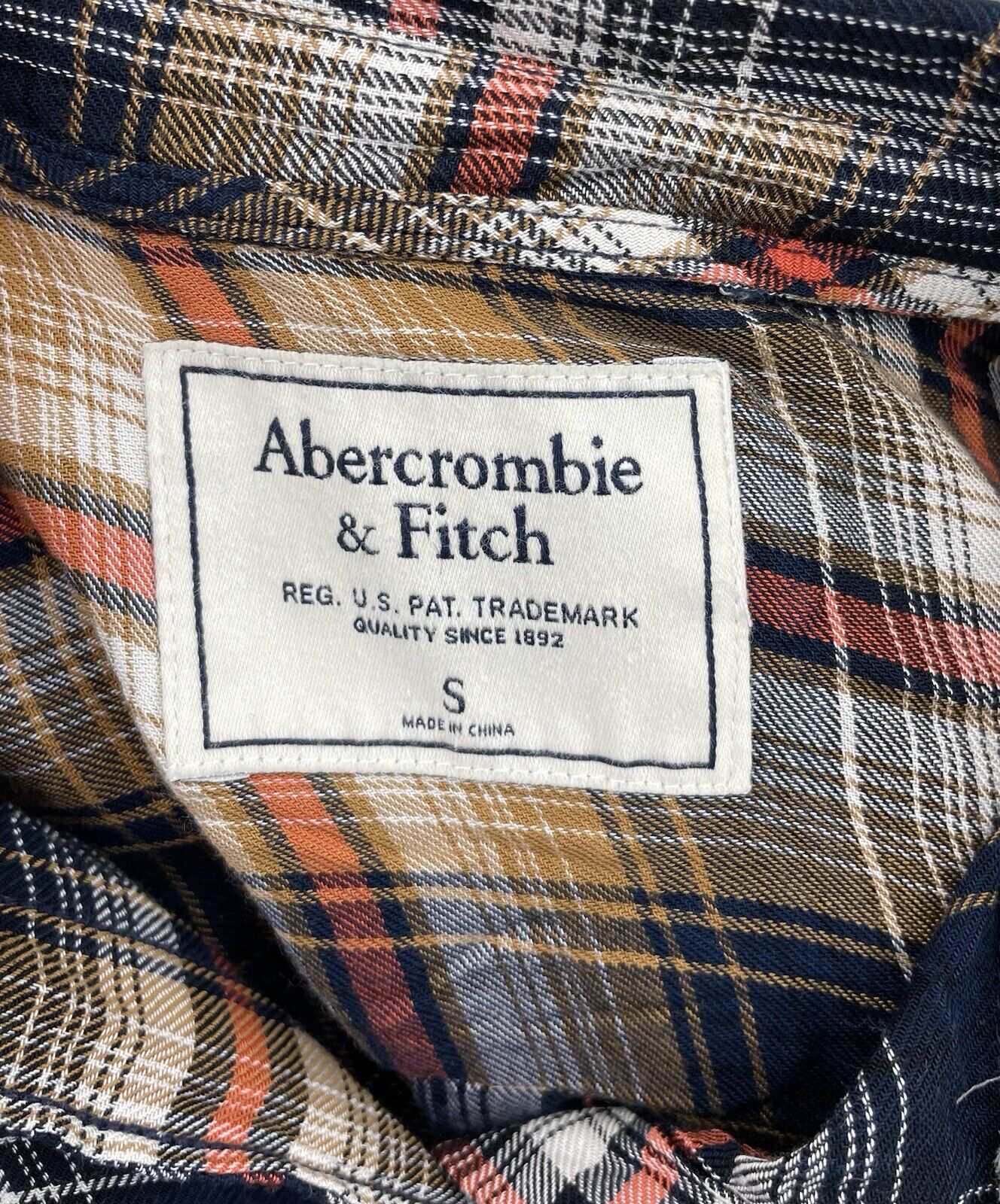 Abercrombie & Fitch Flanellbluse Gr. S Damen Hemdbluse Sweatshirt Frauen Bluse