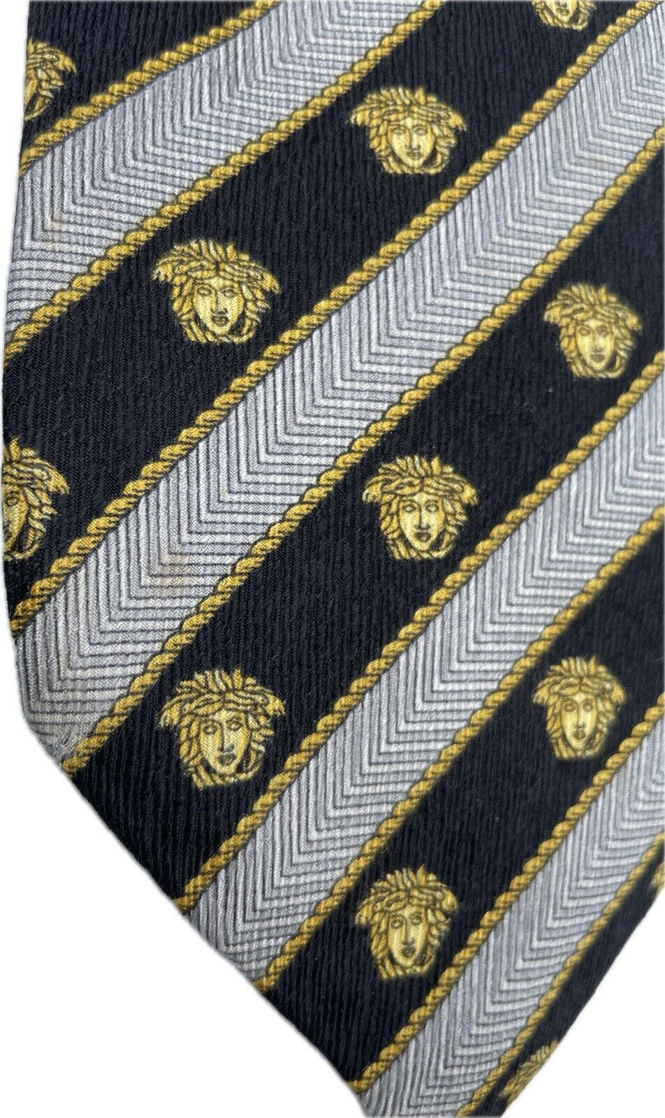 Versace Seidenkrawatte Herren Krawatten Binder Schlips Vintage Seide Retro