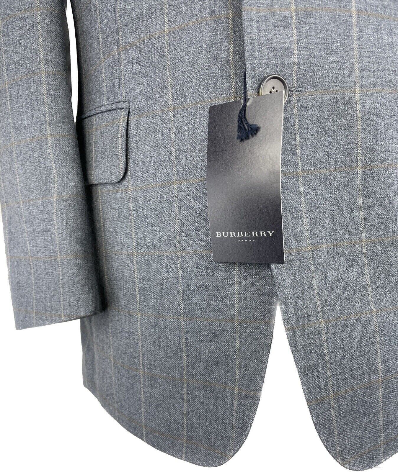 BURBERRY Sakko 48 Herren Jacke Männer Jackett Sakko Anzug Jagd Tweed Kariert Neu