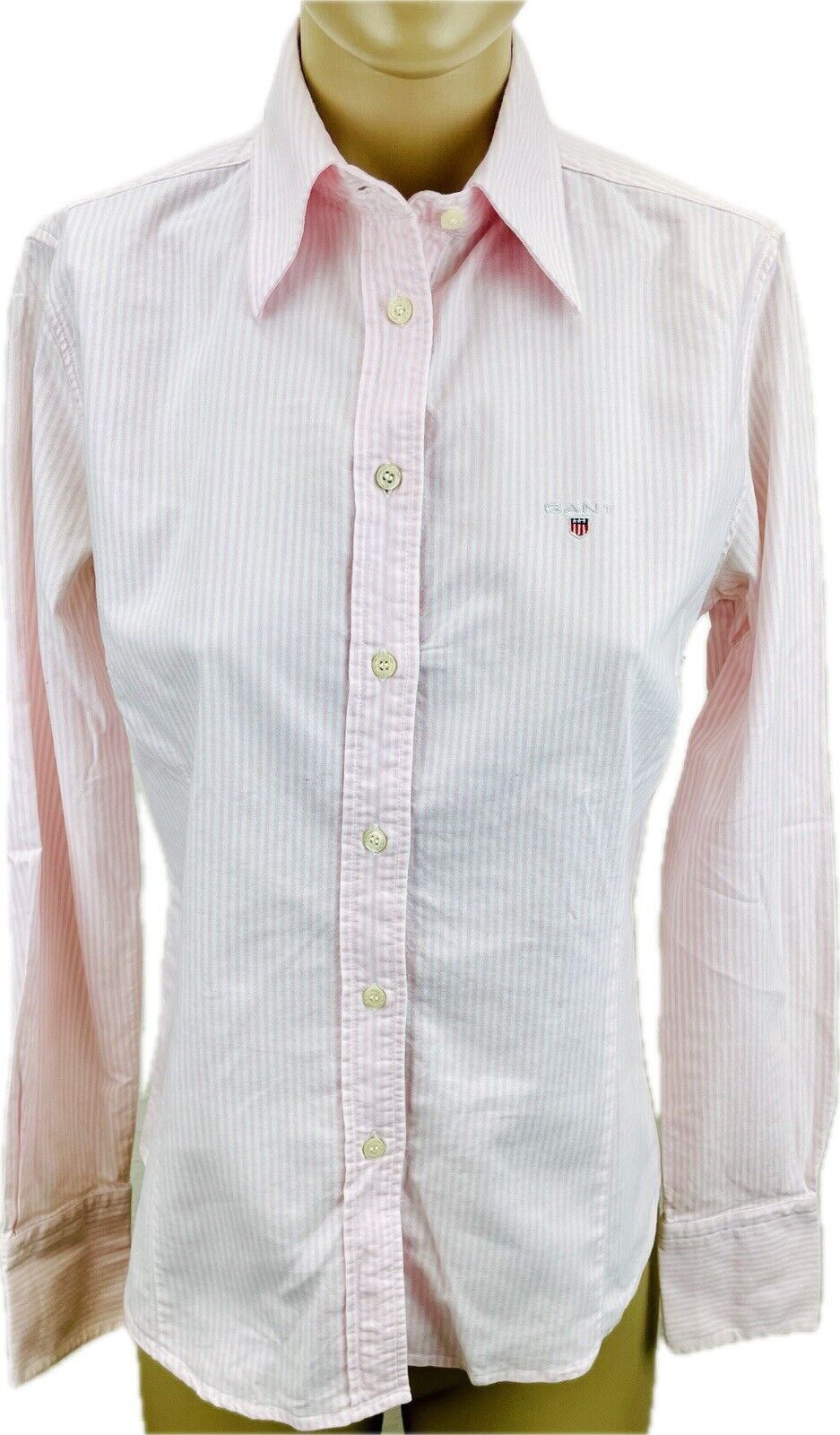 GANT Bluse Gr. S 36 Oxford Damen Hemdbluse Sweatshirt Frauen Poloshirt Hemd