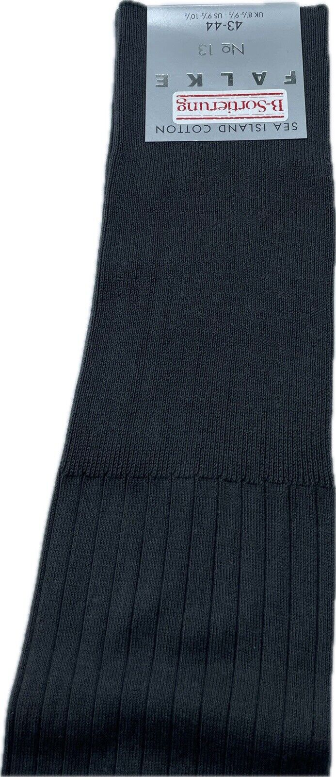Falke No.13 Socken Gr 43-44 Herren Kniestrümpfe Anthrazit Sea Island Cotton