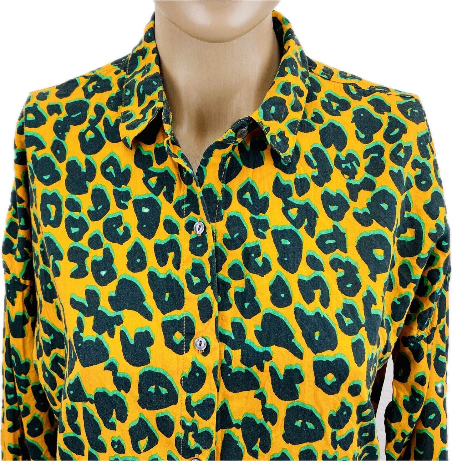 Scotch & Soda Bluse Gr. S Damen Hemdbluse Sweatshirt Frauen Poloshirt Hemd Retro