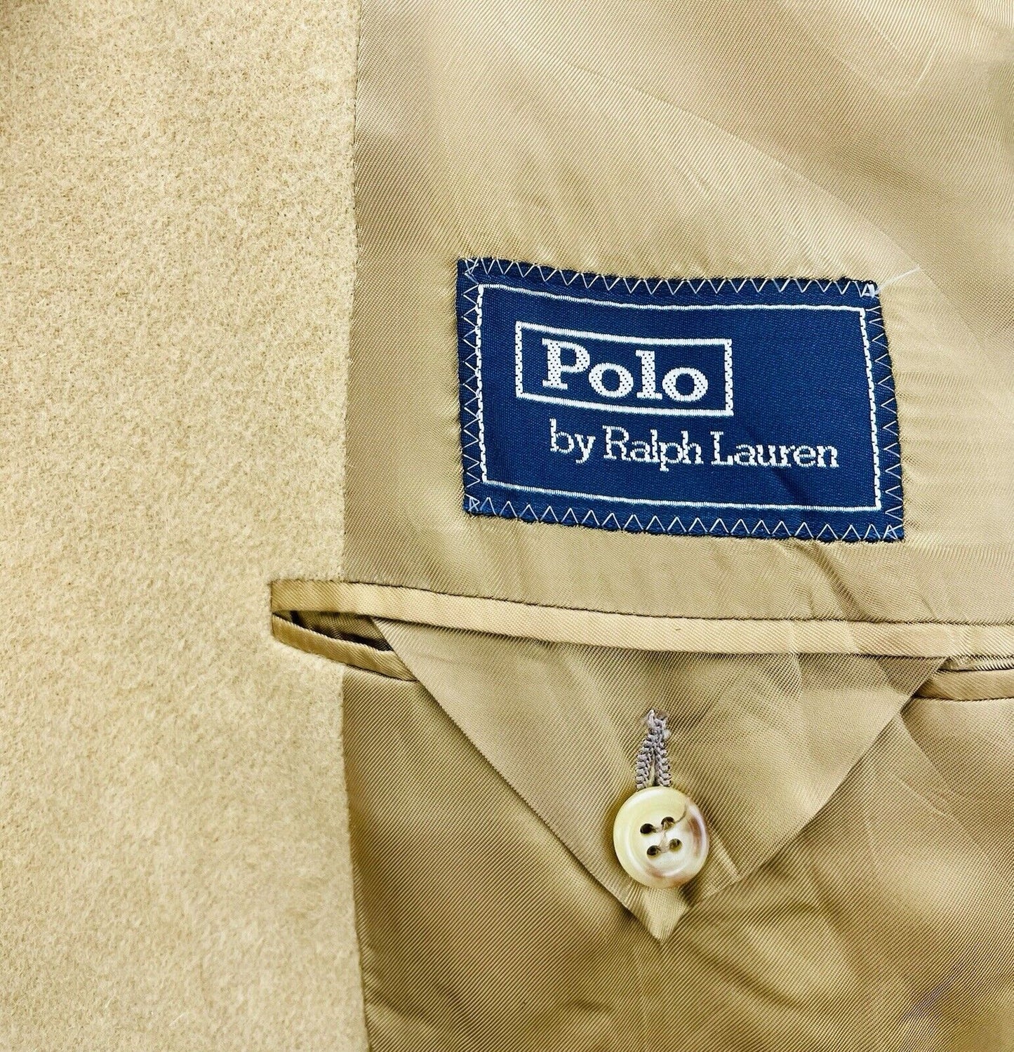 Ralph Lauren Sakko Gr. 52 Kamelhaar Herren Jackett Jacke Anzug Tweed Sakkos