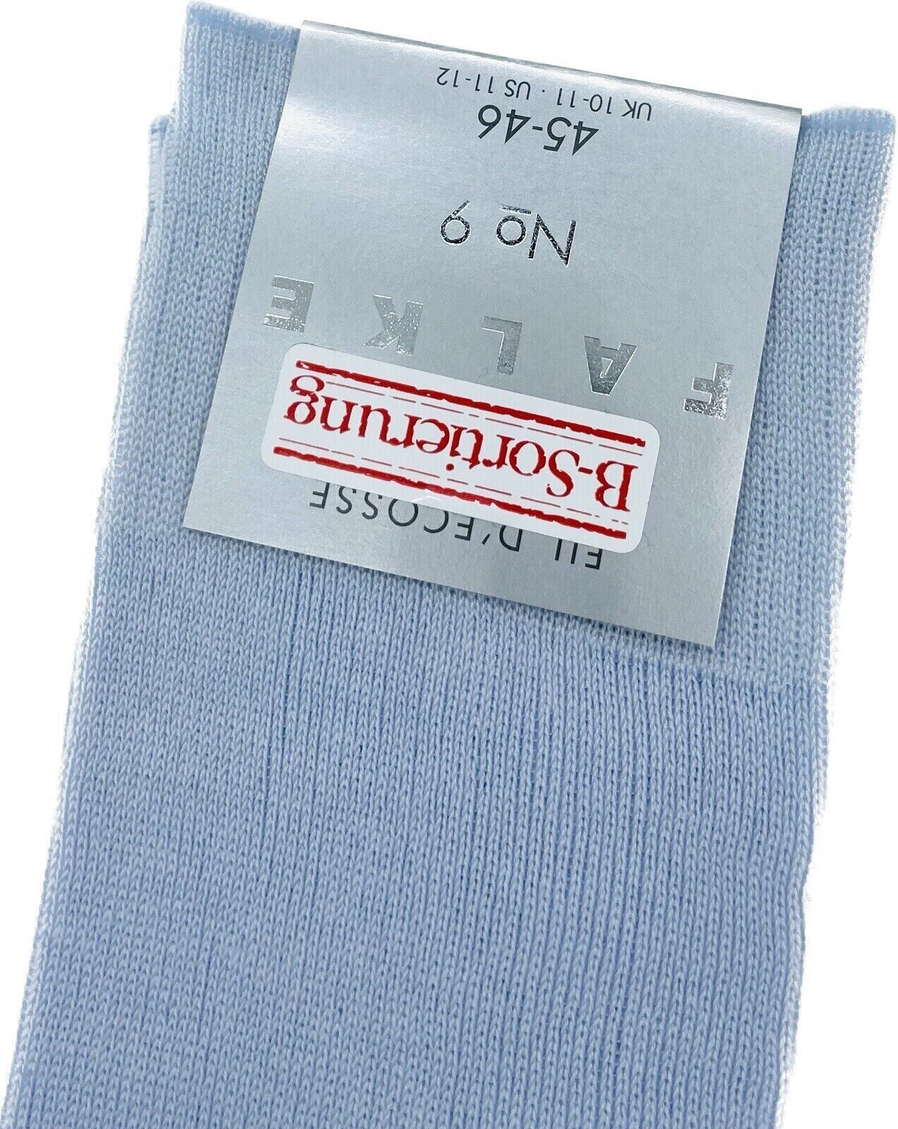 Falke No.9 Socken Gr 45-46 Herren Kniestrümpfe Strümpfe Blau FIL D´ECOSSE