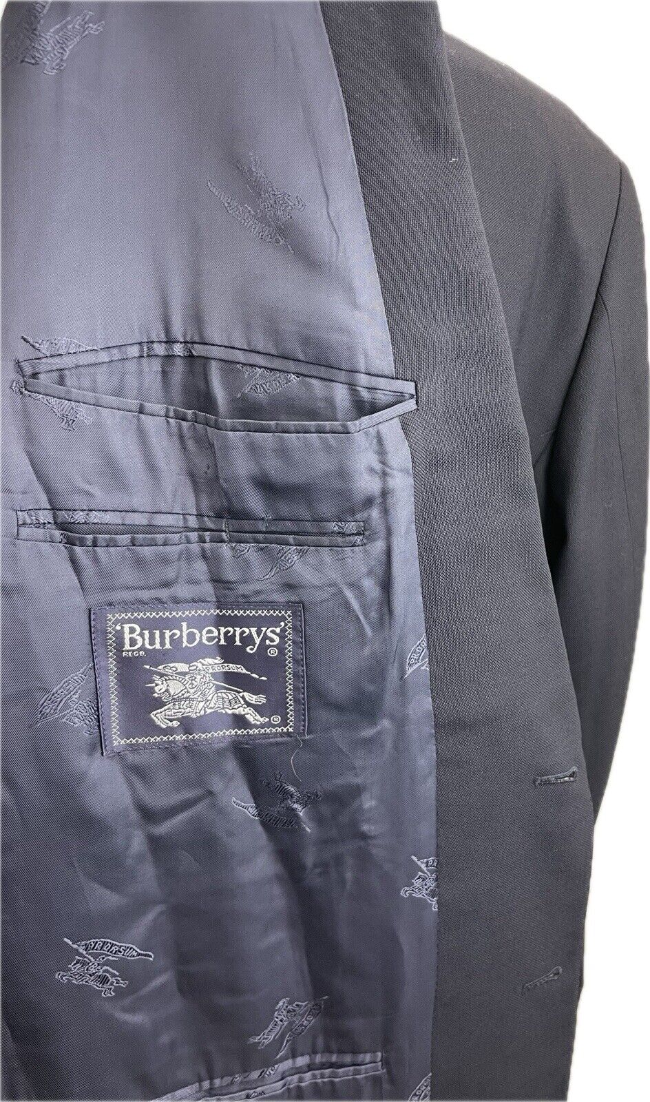 Burberry Clubblazer 54 Herren Männer Jackett Jacke Anzug Sakkos Blau Sakko
