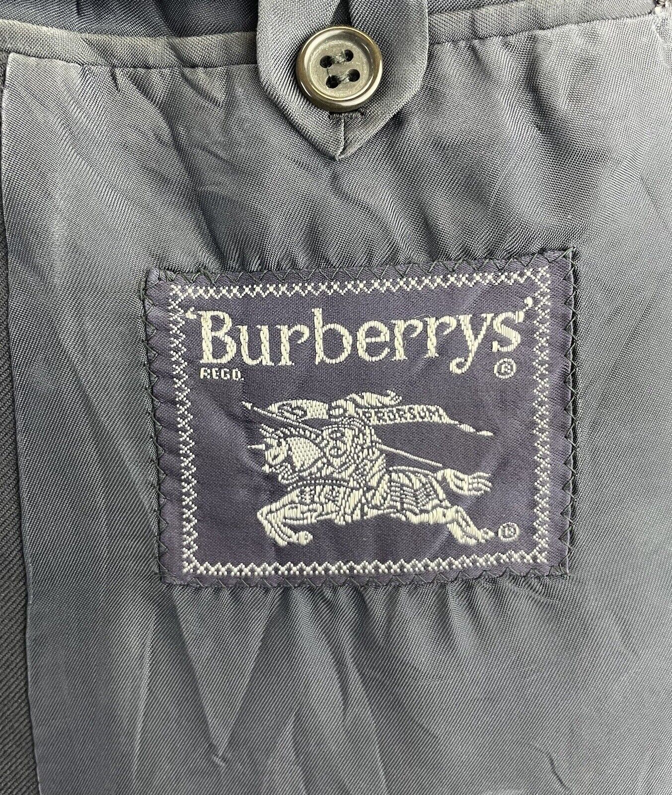 BURBERRY Doppelreiher 48 Herren Sakko Jacke Jackett Clubblazer Anzug Vintage