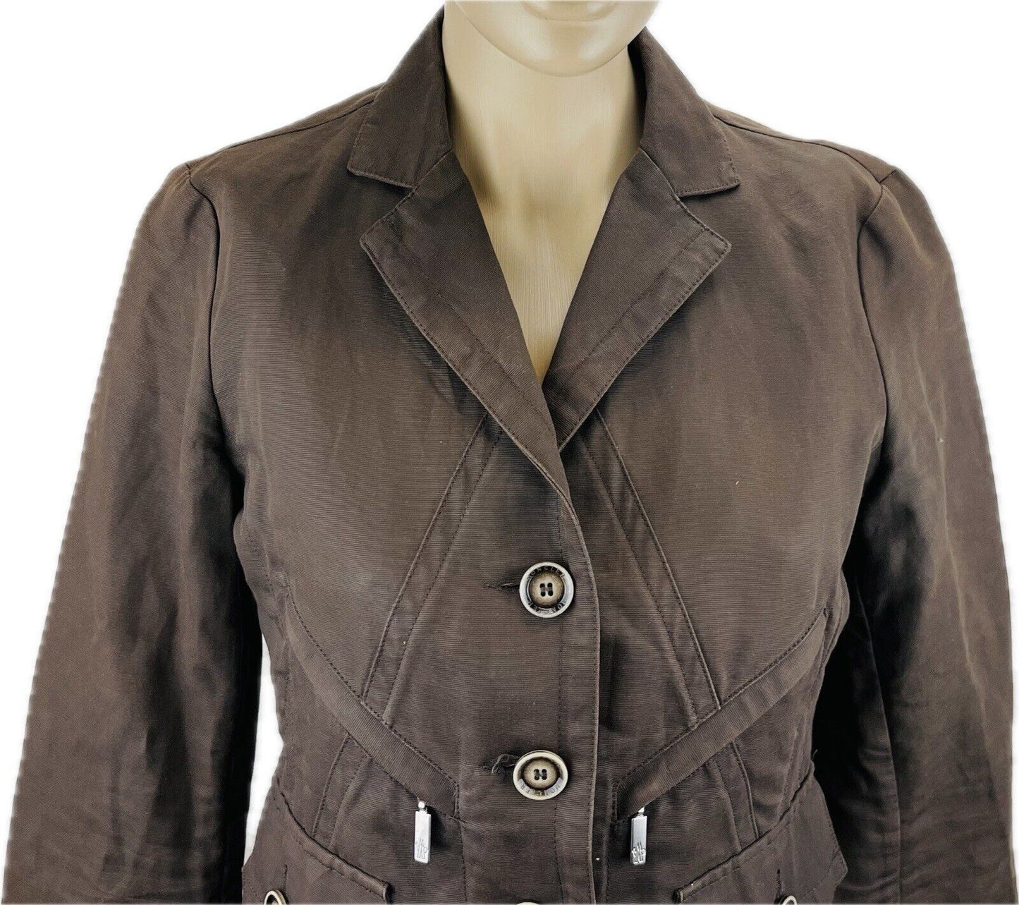 Moncler Leinenblazer Gr. 38 M 1 Damen Jacke Blazer Jacken Kostüm Frauen Leinen
