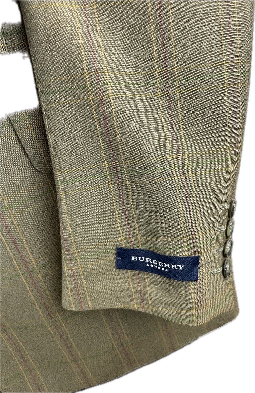 BURBERRY Sakko 50 Herren Jacke Männer Jackett Sakko Anzug Jagd Tweed Kariert Neu