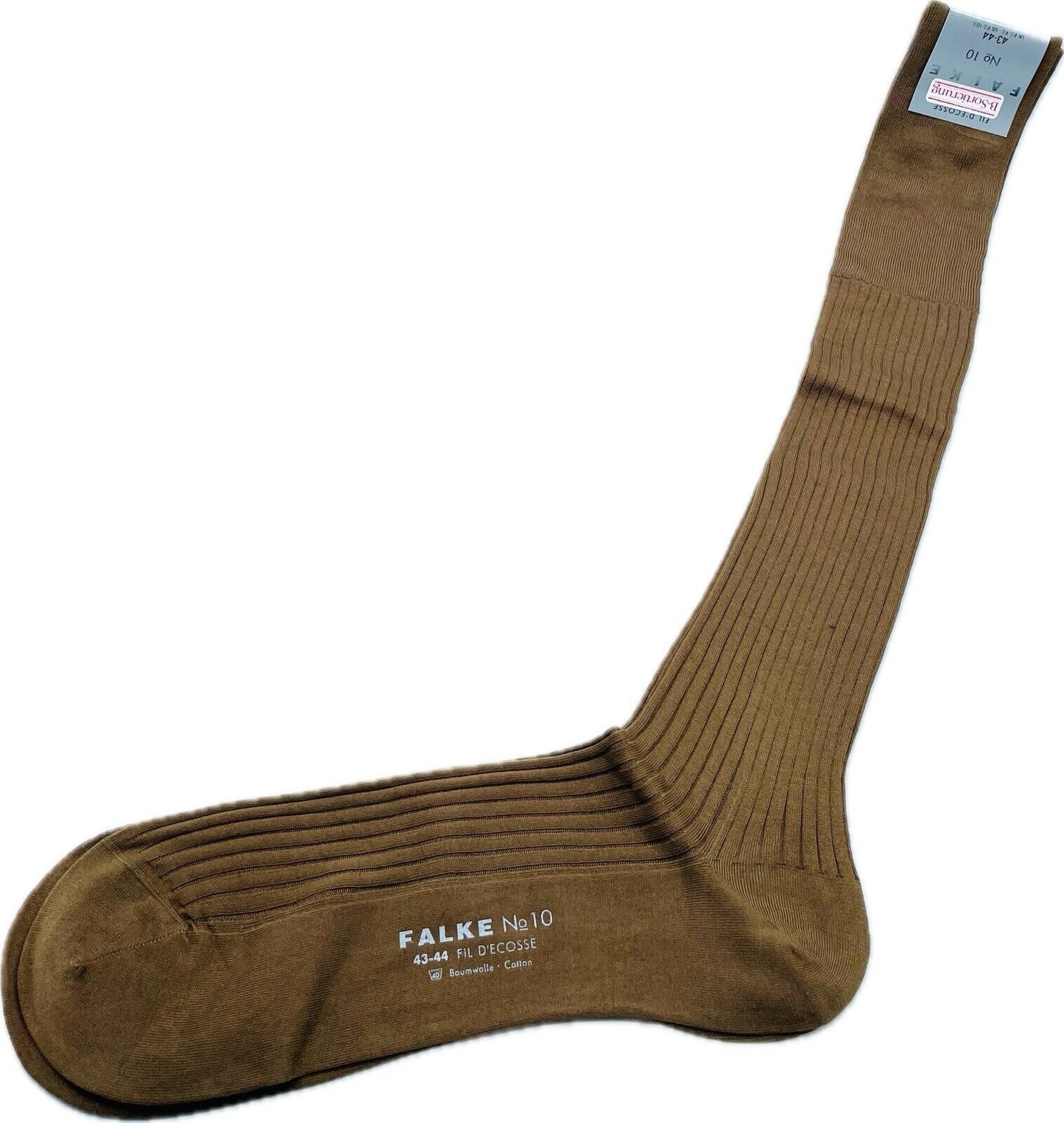 Falke No.10 Socken Gr. 43-44 Herren Kniestrümpfe Strümpfe Braun FIL D´ECOSSE