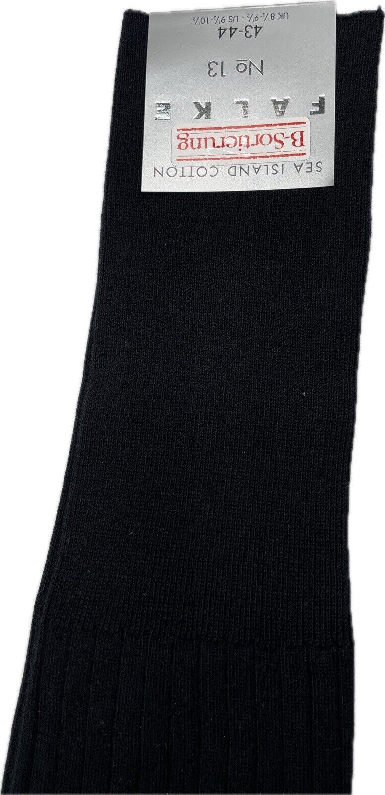 Falke No.13 Socken Gr 43-44 Herren Kniestrümpfe Strümpfe Blau Sea Island Cotton