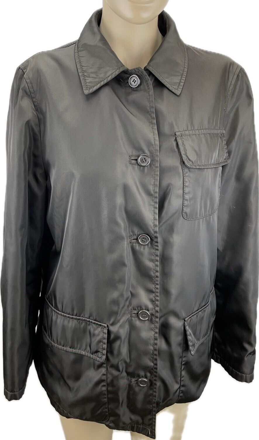 PRADA Trenchcoat L Damen Jacke Kostüm Jackett Frauen Designer Parka Blazer