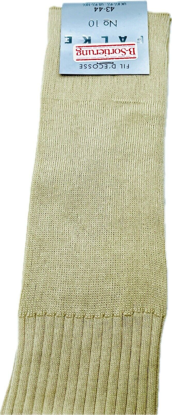 Falke No.10 Socken Gr. 43-44 Herren Kniestrümpfe Strümpfe Beige FIL D´ECOSSE