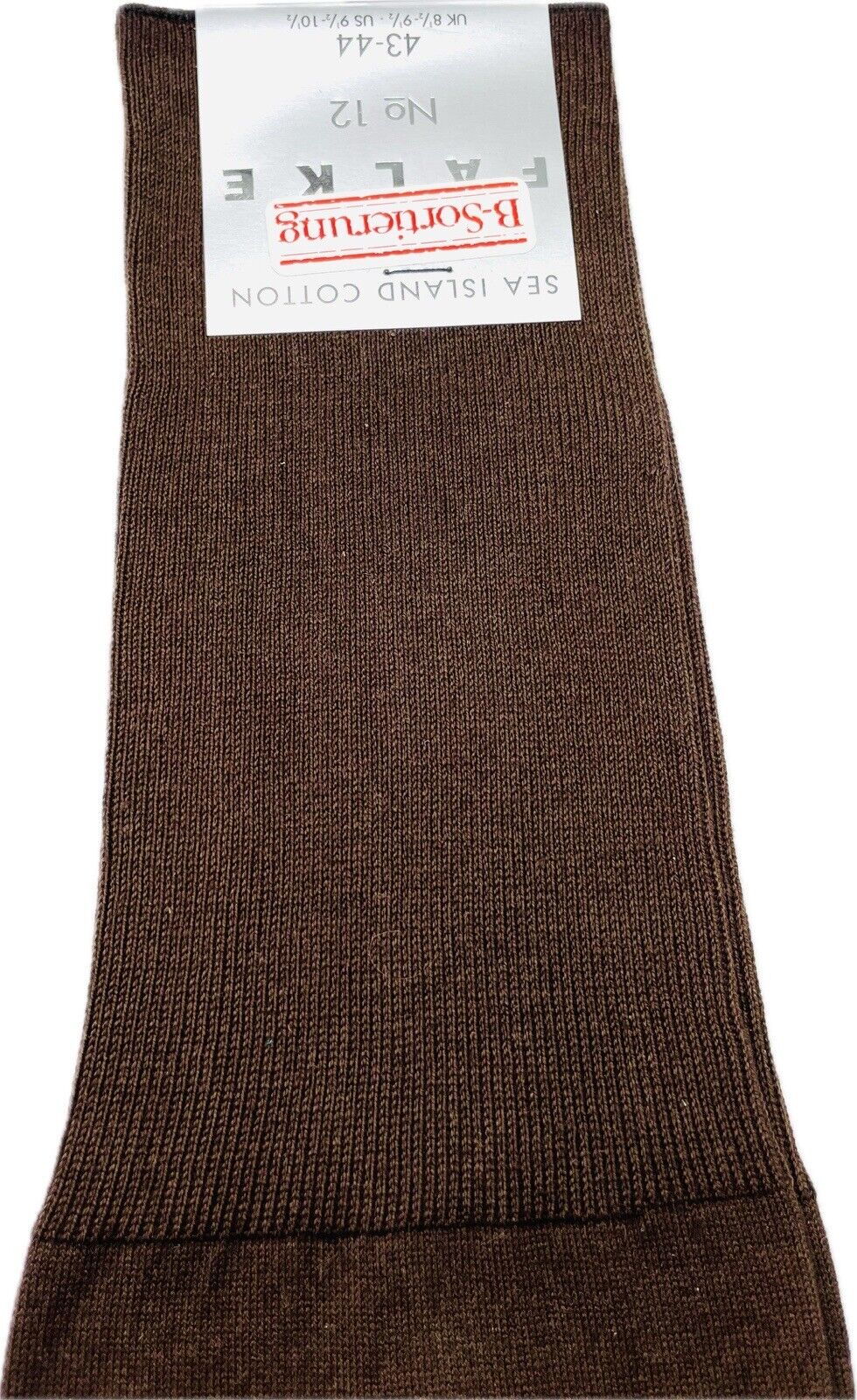 Falke No.12 Socken Gr 43-44 Herren Kniestrümpfe Strümpfe Braun Sea Island Cotton