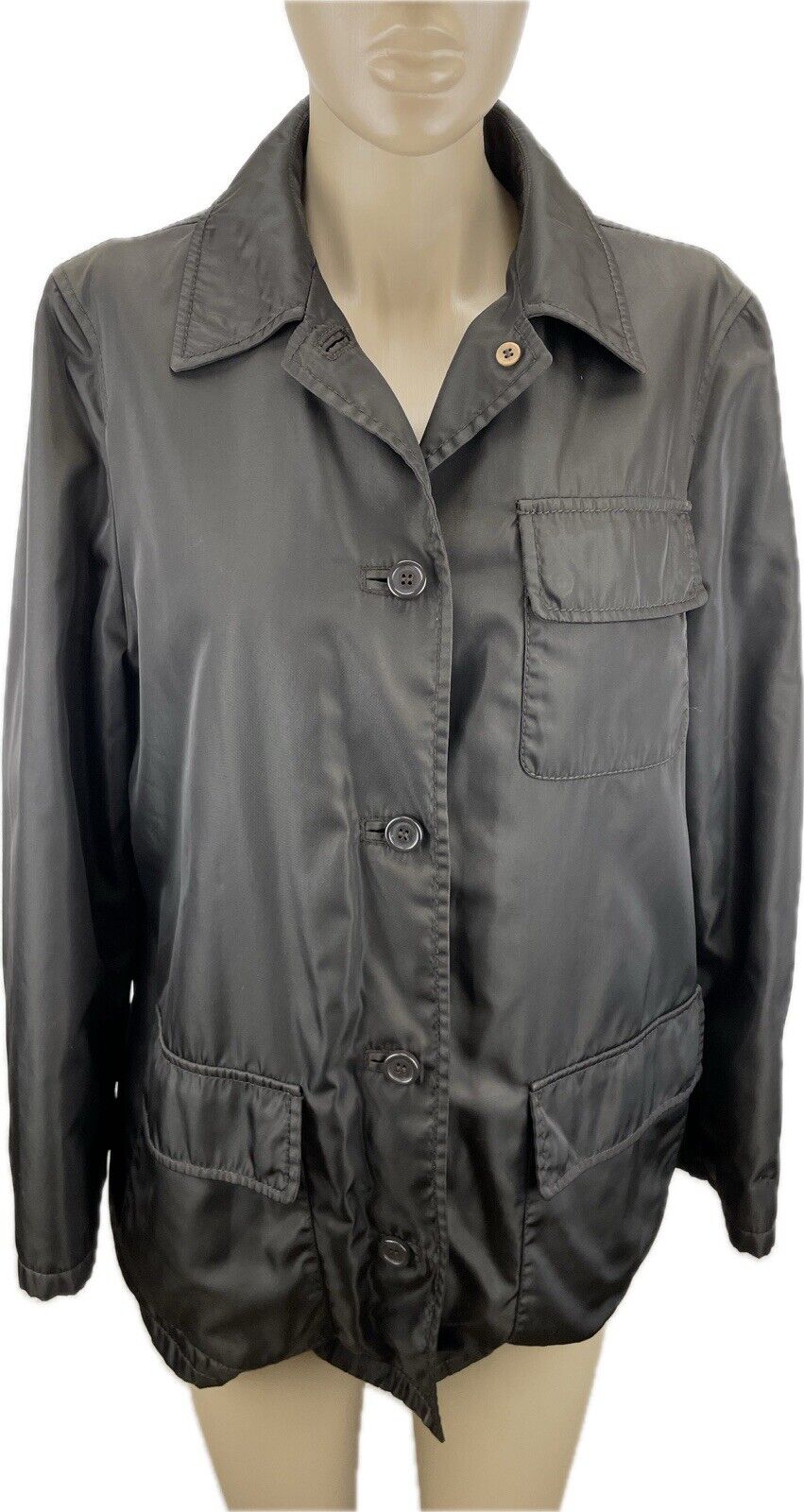 PRADA Trenchcoat L Damen Jacke Kostüm Jackett Frauen Designer Parka Blazer