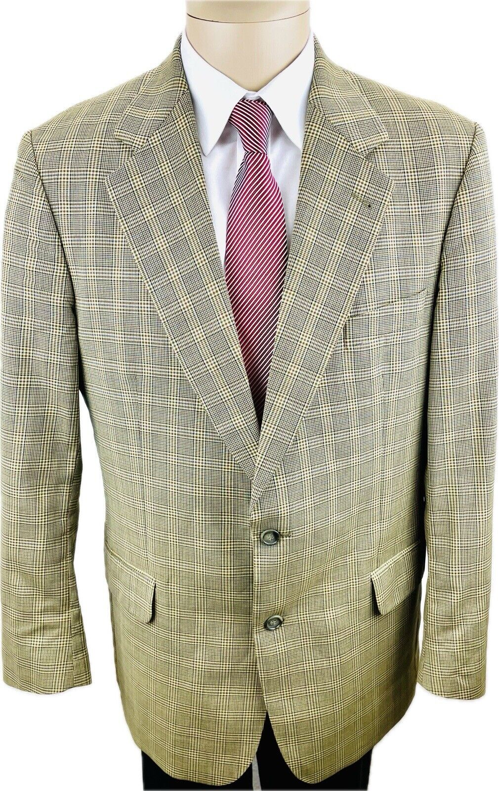 BURBERRY Sakko 52 Kariert Herren Jacke Jackett Sakko Anzug Jagd Tweed Vintage
