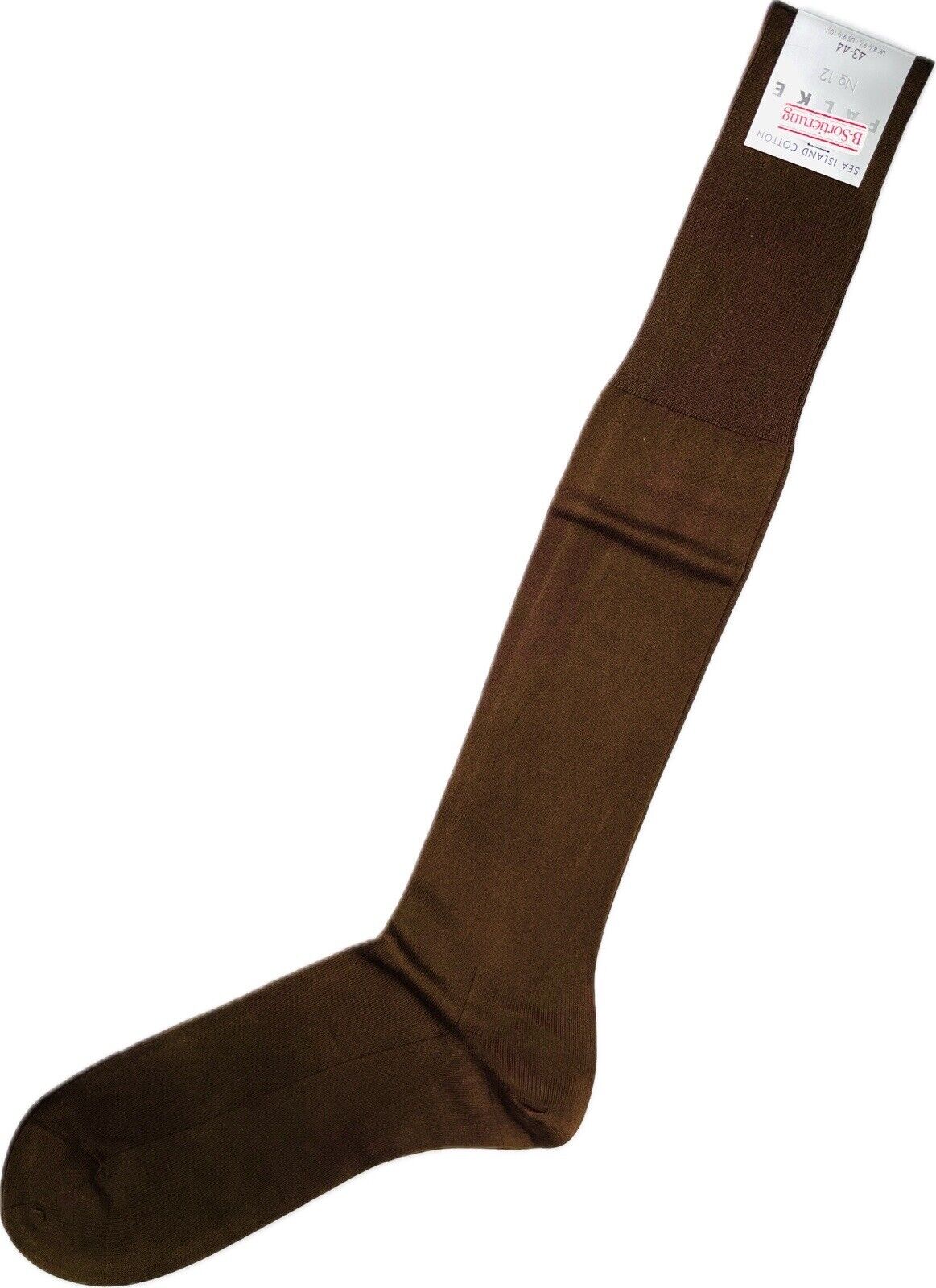Falke No.12 Socken Gr 43-44 Herren Kniestrümpfe Strümpfe Braun Sea Island Cotton