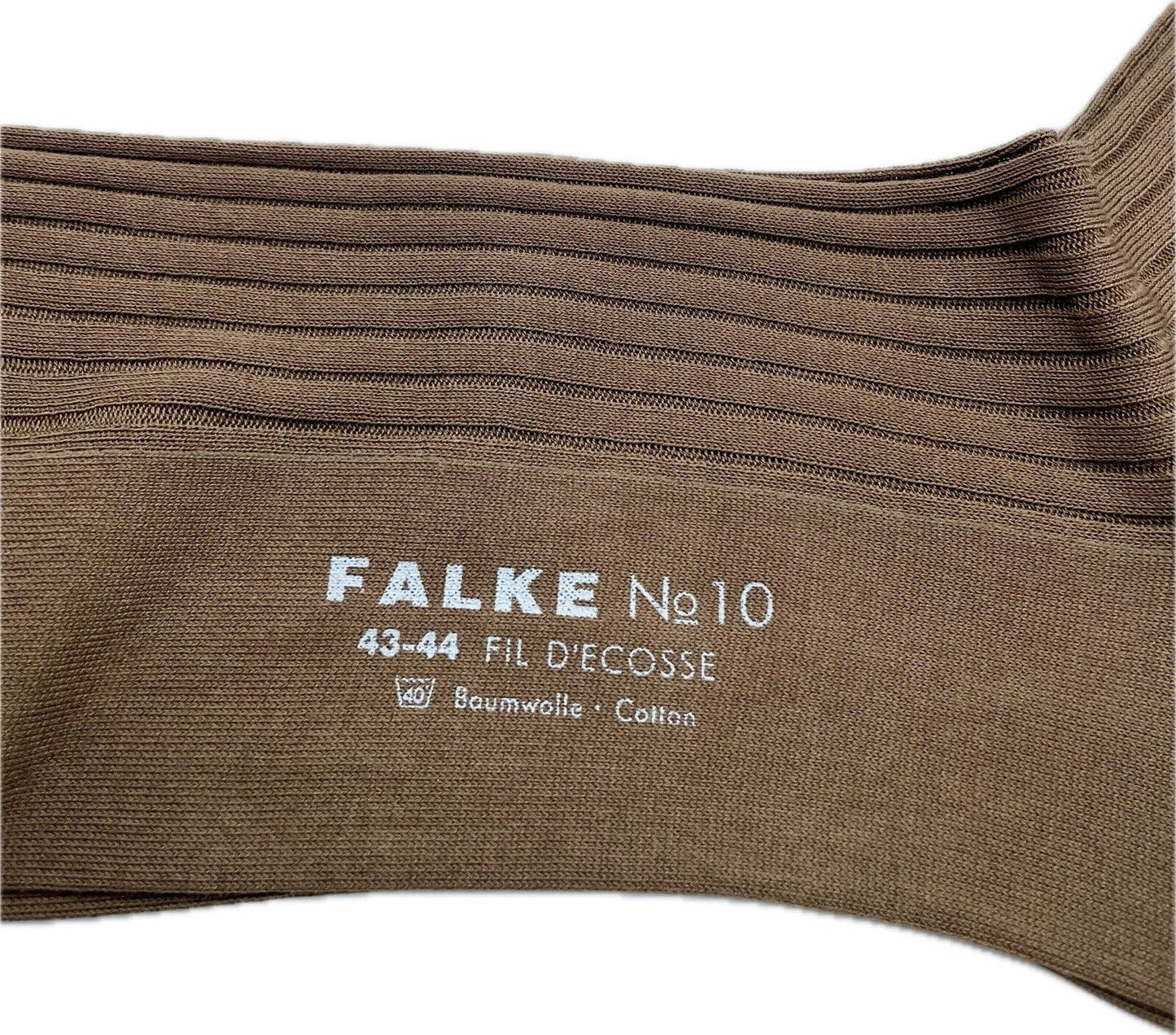 Falke No.10 Socken Gr. 43-44 Herren Kniestrümpfe Strümpfe Braun FIL D´ECOSSE