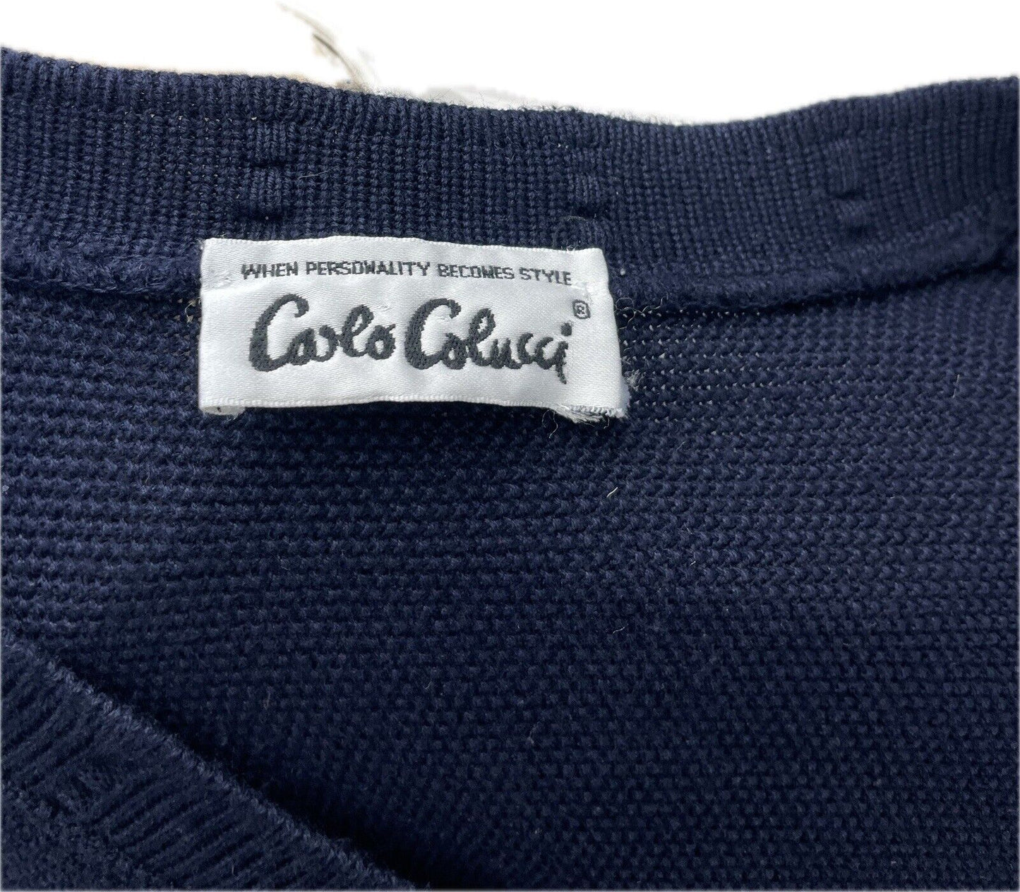 Carlo Colucci Pullover L Herren Pulli Männer Sweatshirt Wolle Vintage 90s