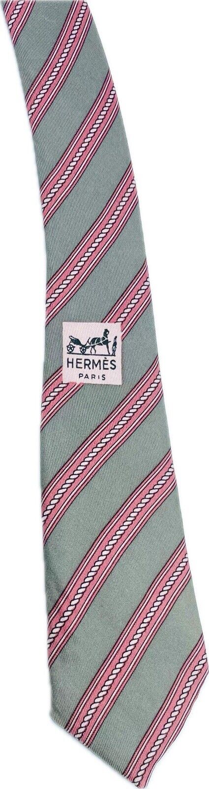 Hermès Paris Seidenkrawatte Herren Krawatten Binder Schlips Vintage Seide Retro