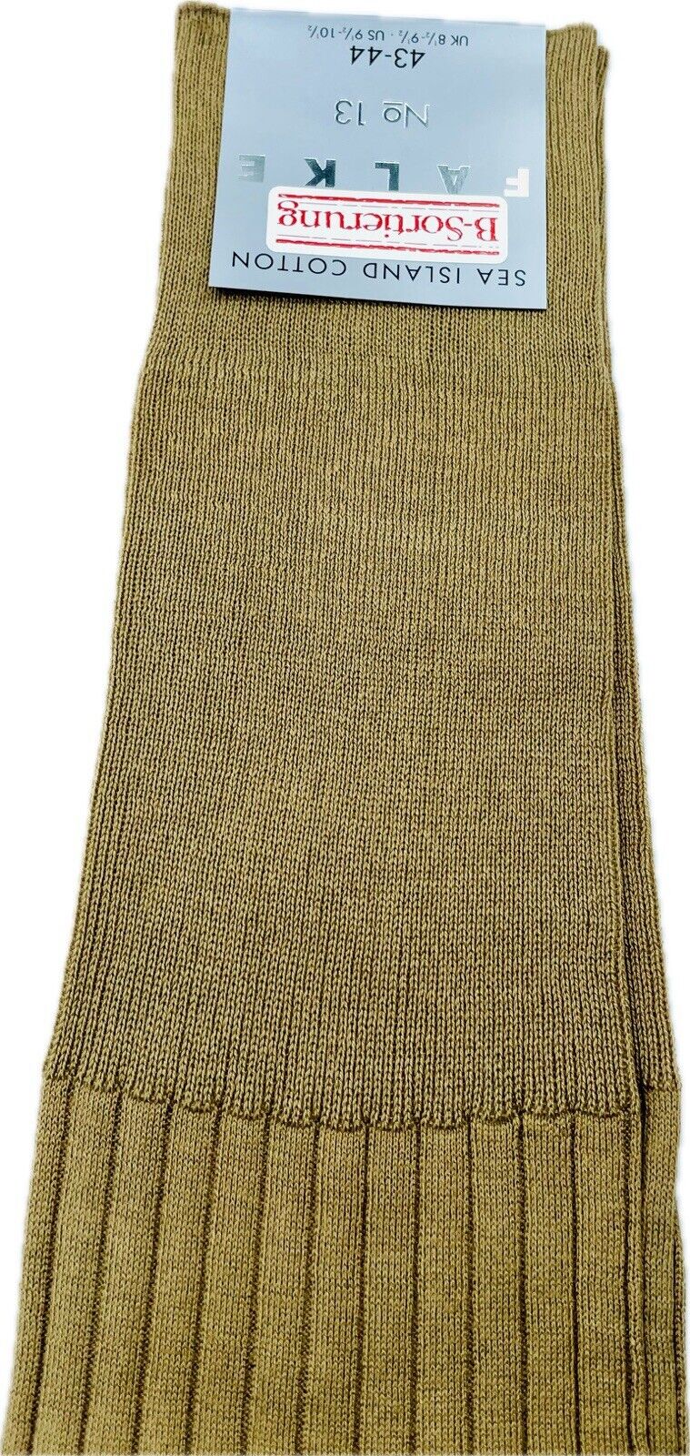 Falke No.13 Socken Gr 43-44 Herren Kniestrümpfe Strümpfe Braun Sea Island Cotton