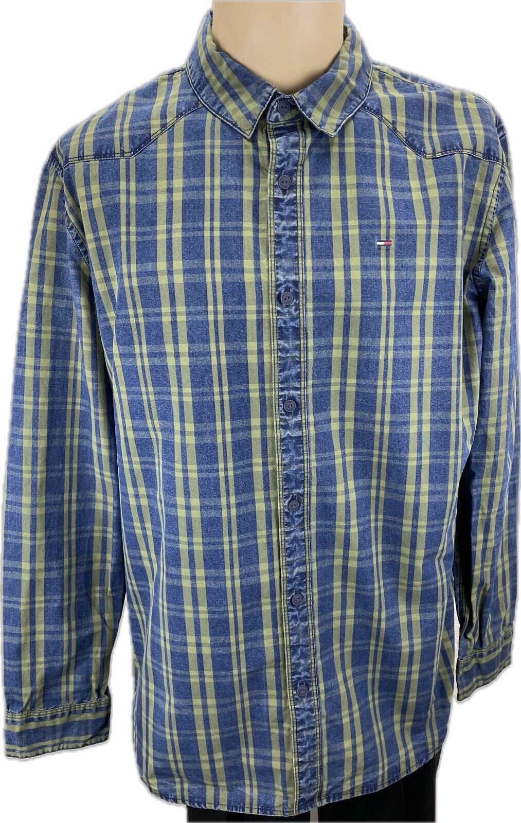 Tommy Hilfiger Hemd XL Herren Hemden Sweatshirt Poloshirt Freizeithemd Denim