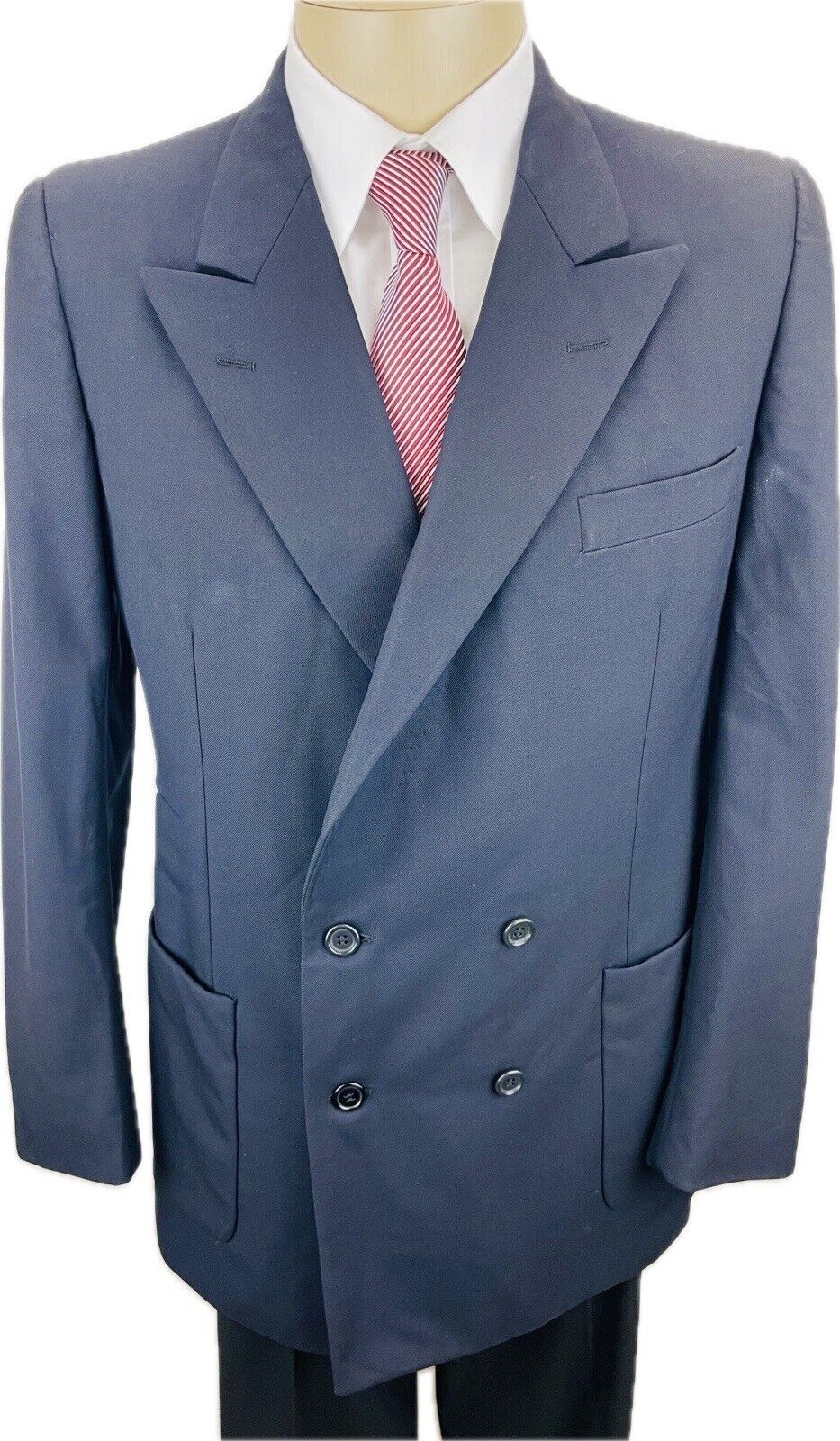BURBERRY Doppelreiher 48 Herren Sakko Jacke Jackett Clubblazer Anzug Vintage