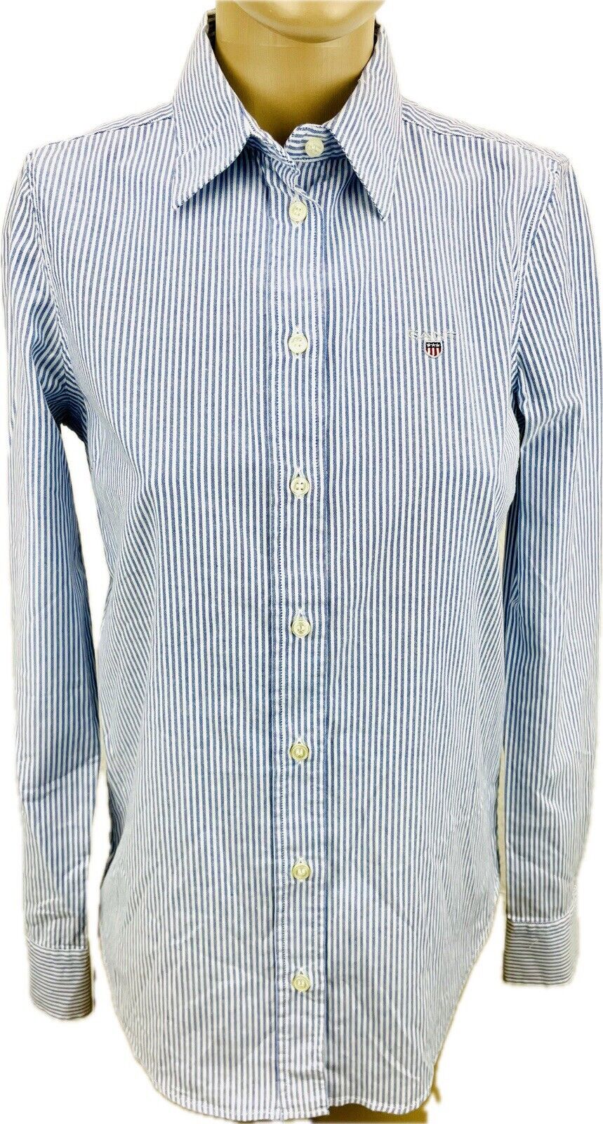 GANT Bluse Gr. S 34 Oxford Damen Hemdbluse Sweatshirt Frauen Poloshirt Hemd
