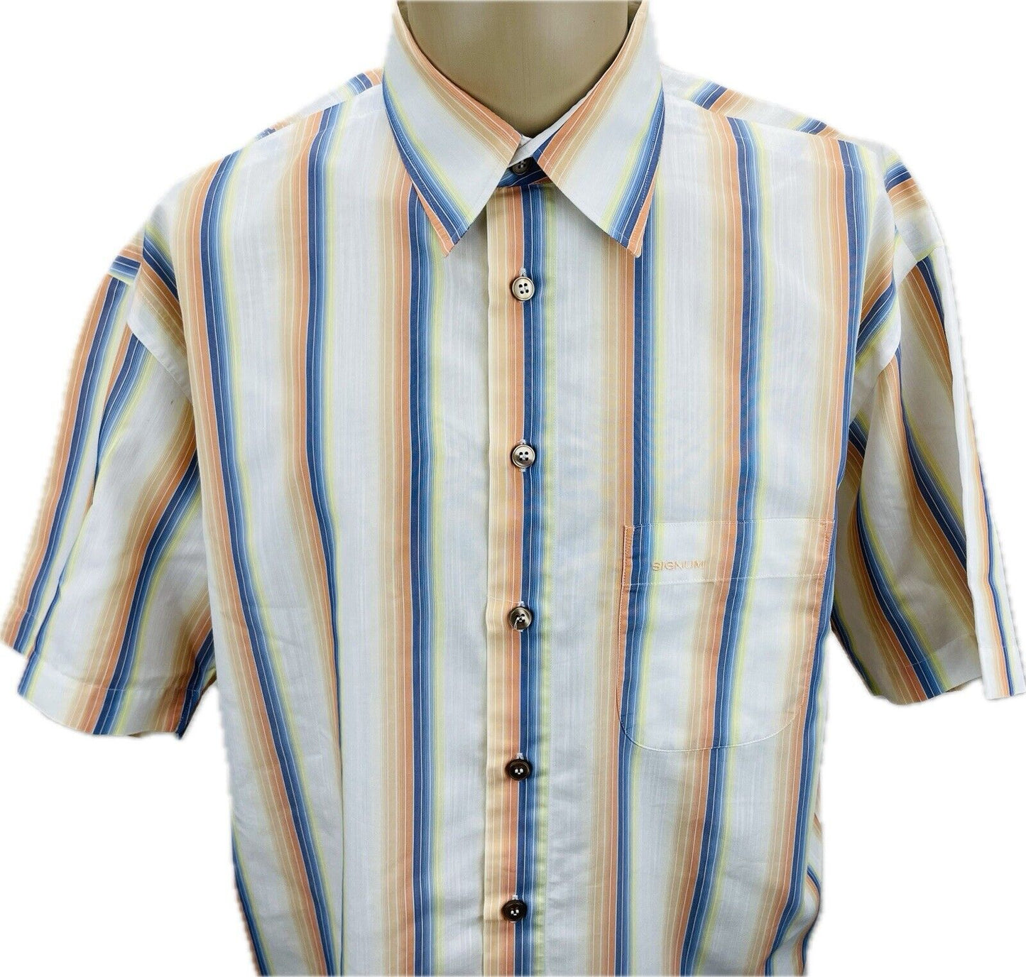 Signum Hemd Gr. L Herren Poloshirt Männer Hemden Sweatshirt Kurzarm Sommer Y2K