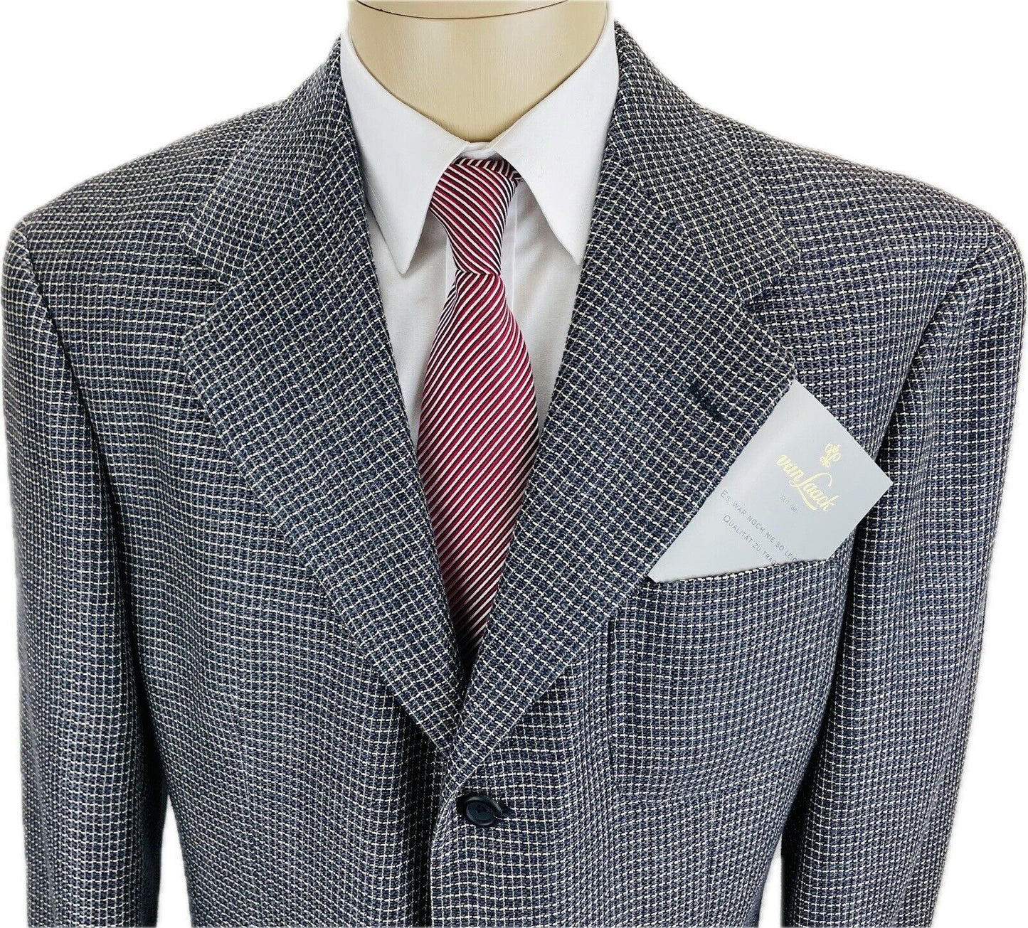 Van Laack Leinensakko 50 NEU Herren Jackett Jacke Sakko Leinen Anzug Kariert