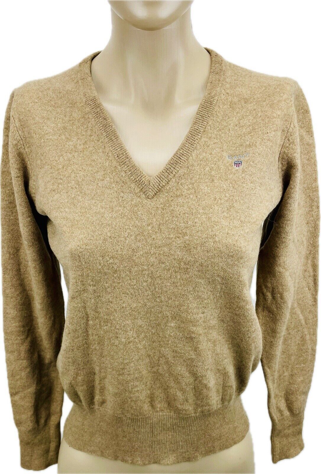 GANT Pullover S Damen Pulli Lammwolle Frauen Pullover Sweater Sweatshirt Winter