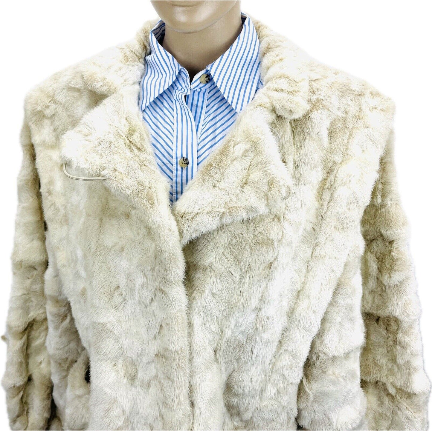 Nerzjacke Gr. 38 M Weiß Damen Pelzmantel Echt Pelz Pelzjacke Nerzpelz Nerz Furs