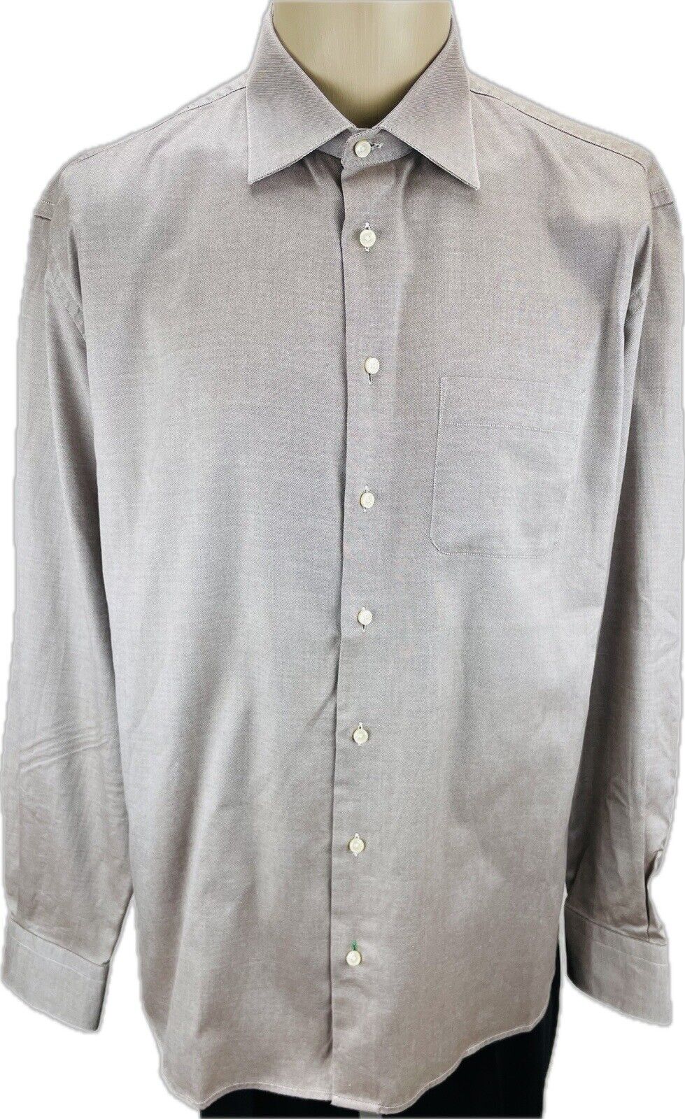 Tommy Hilfiger Hemd 43 XL Herren Hemden Sweatshirt Poloshirt Businesshemd Braun