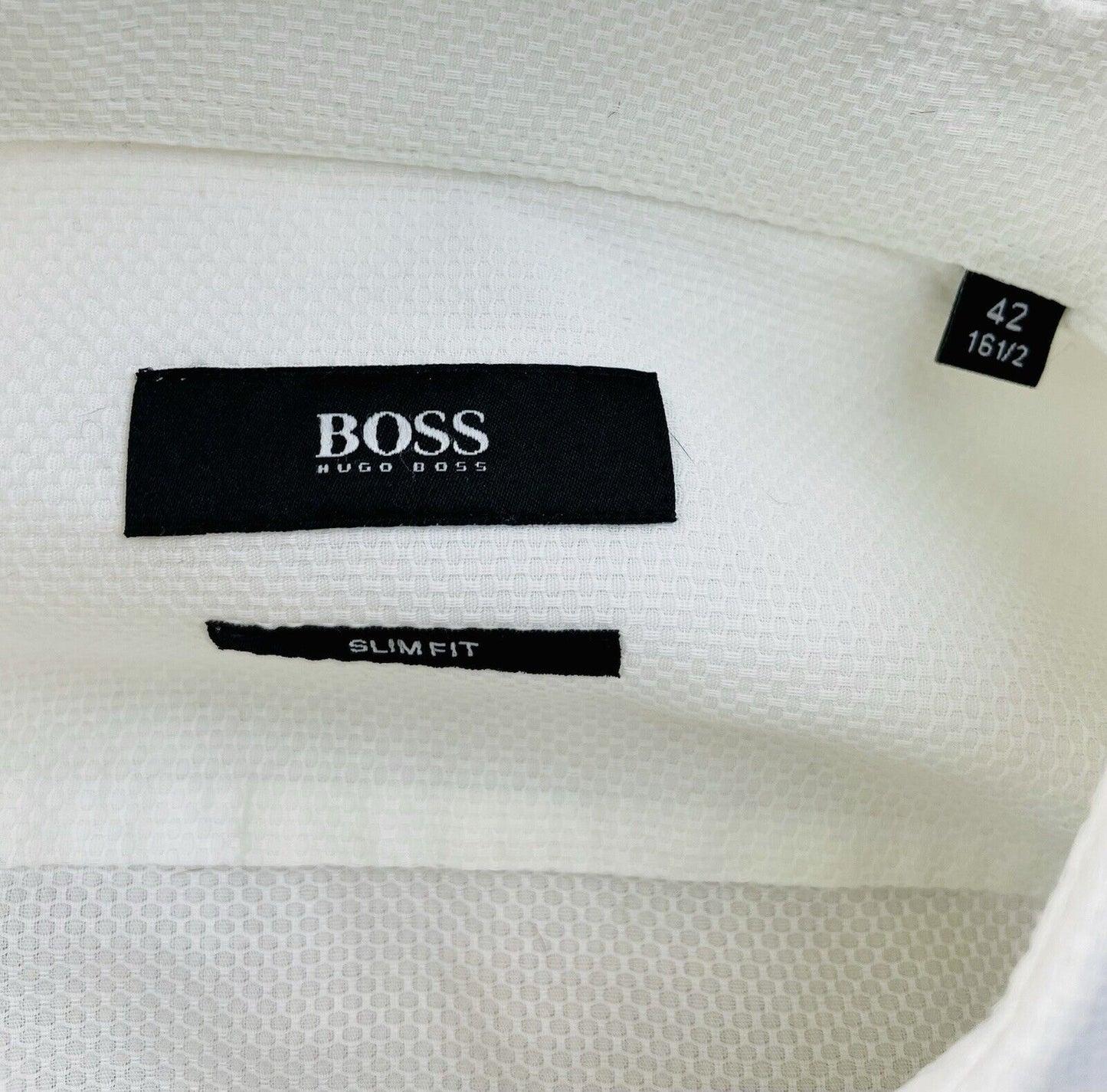 Hugo Boss Hemd Gr. 42 L Slim Fit Herren Hemden Männer Sweatshirt Businesshemd