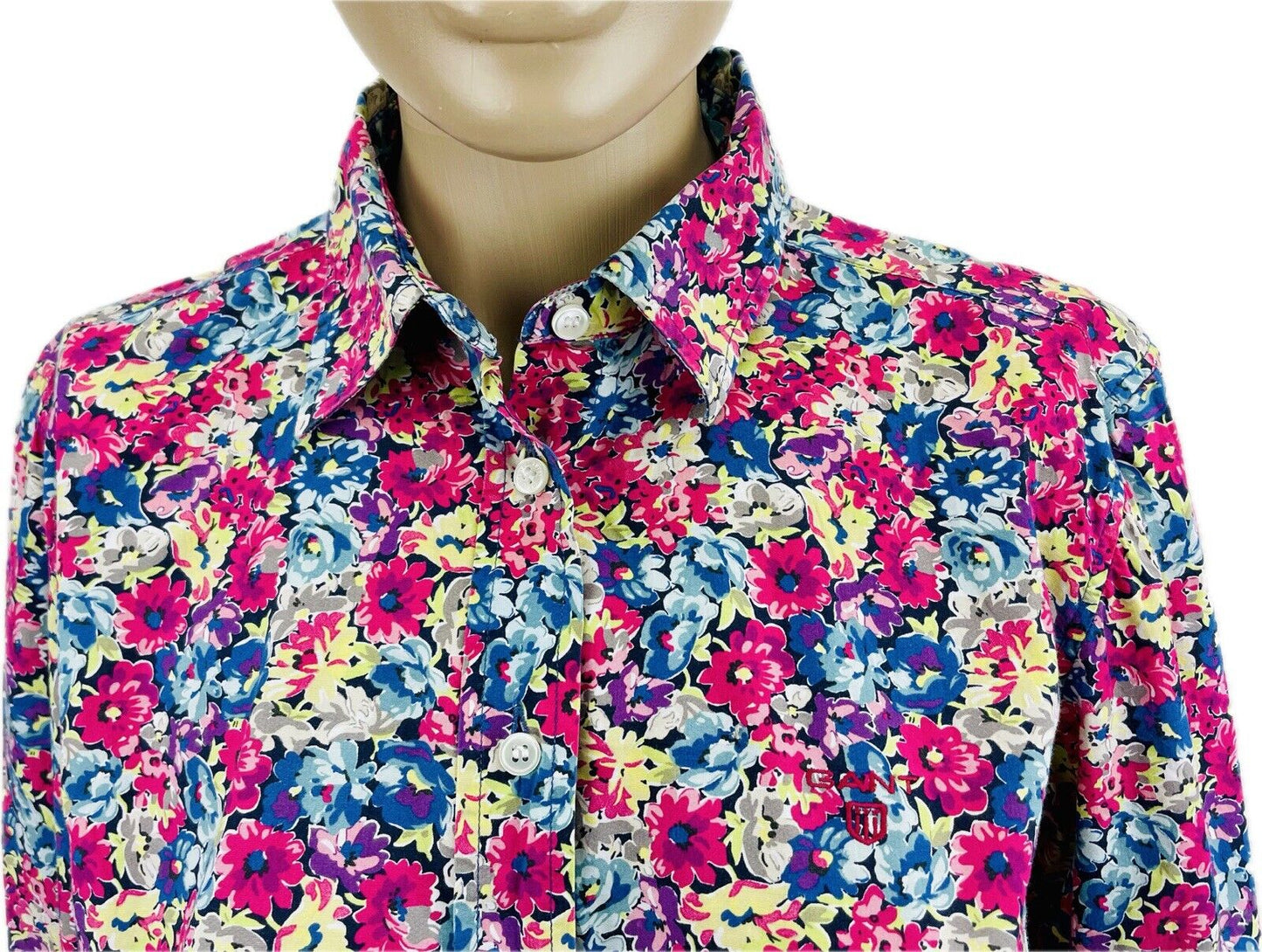 GANT Bluse Gr. M 38 Damen Hemdbluse Sweatshirt Frauen Poloshirt Hemd